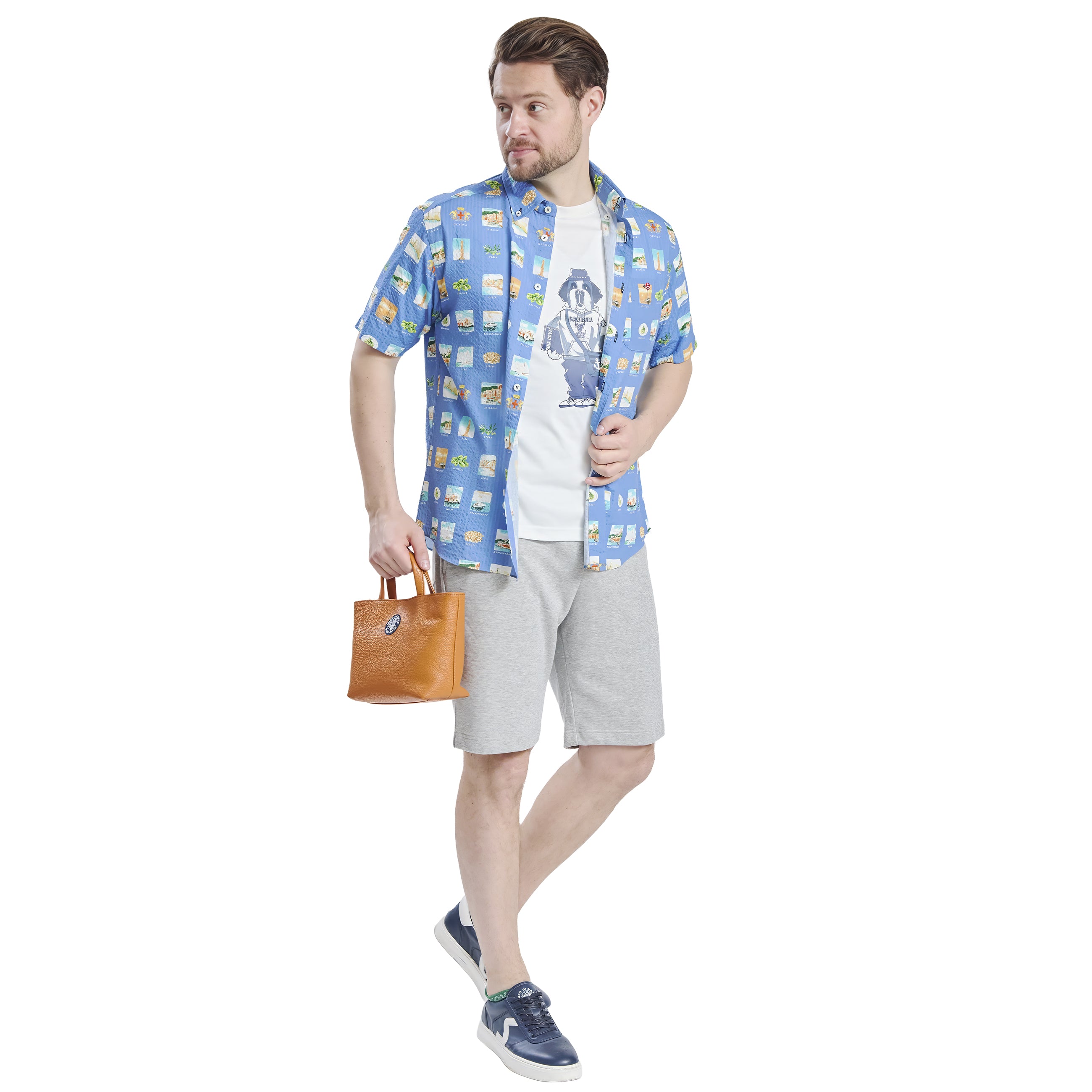 Short-sleeved button-down shirt 26124540