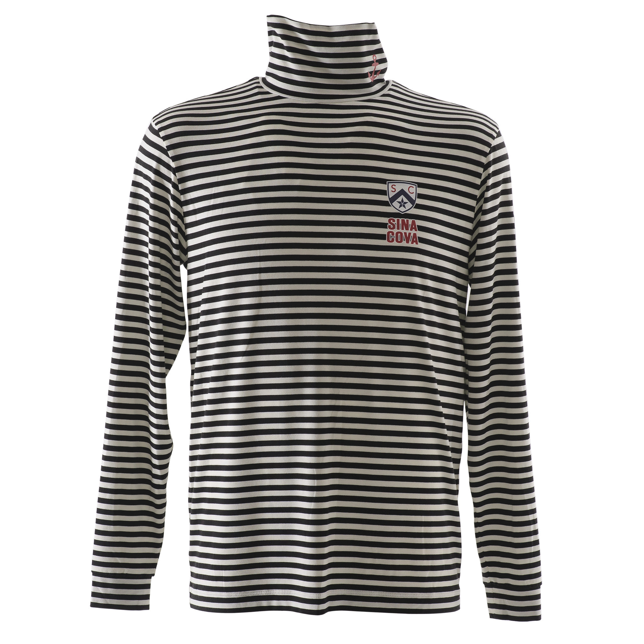 【公式】シナコバ (SINA COVA) ボーダー柄 タートルネック 長袖Tシャツ ユニセックス(男女兼用) 23250020