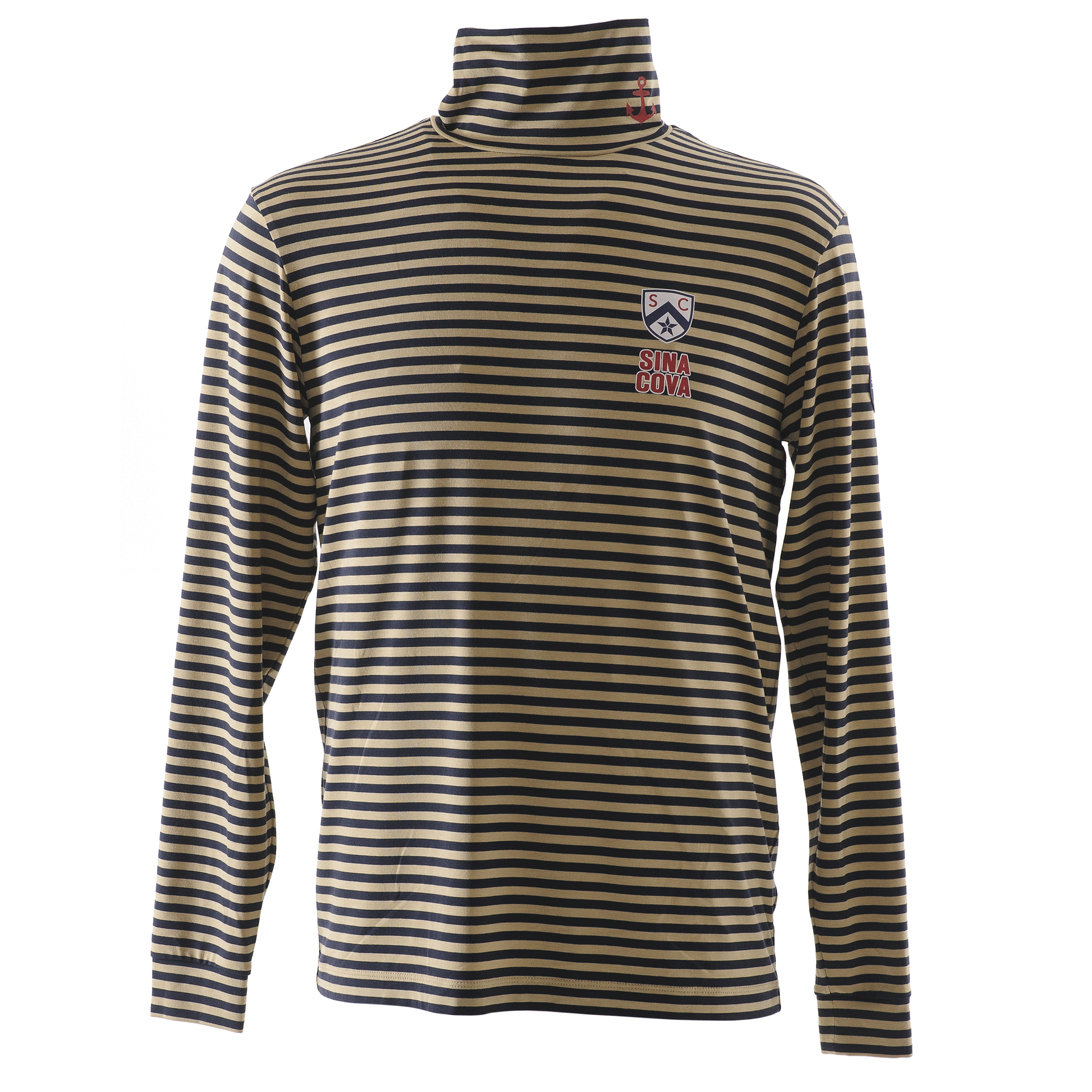 【公式】シナコバ (SINA COVA) ボーダー柄 タートルネック 長袖Tシャツ ユニセックス(男女兼用) 23250020
