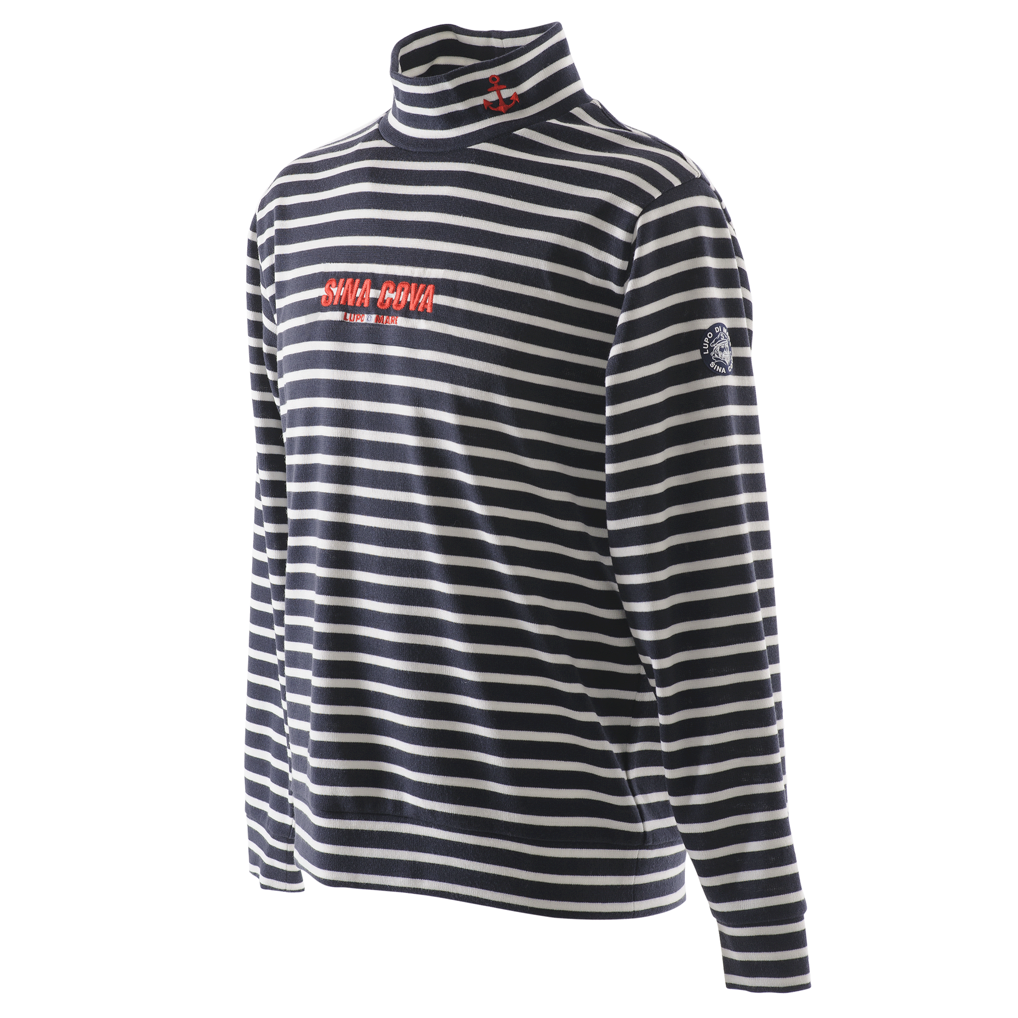 【公式】シナコバ (SINA COVA) タートルネック 長袖ボーダーTシャツ ユニセックス(男女兼用) 23250050