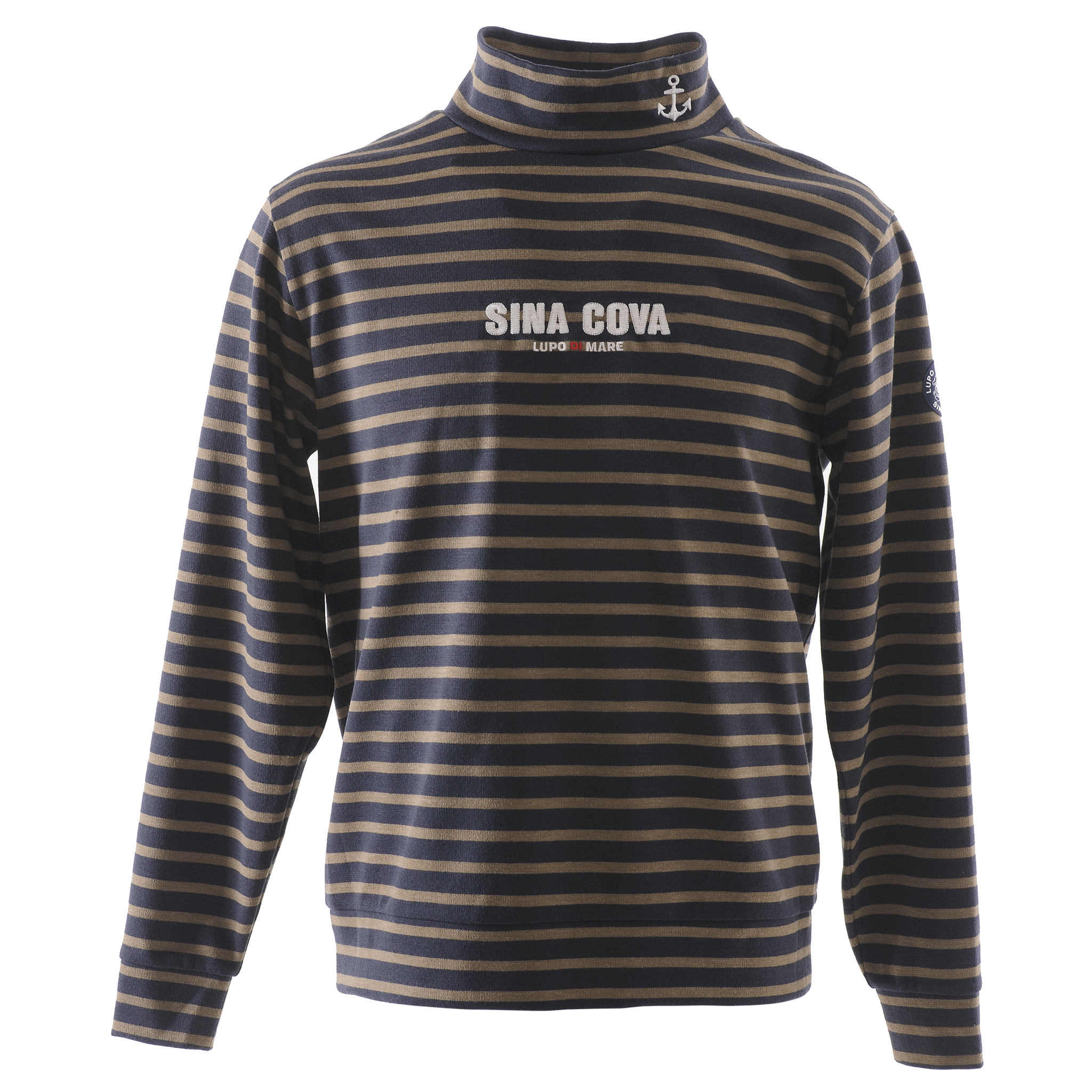 【公式】シナコバ (SINA COVA) タートルネック 長袖ボーダーTシャツ ユニセックス(男女兼用) 23250050