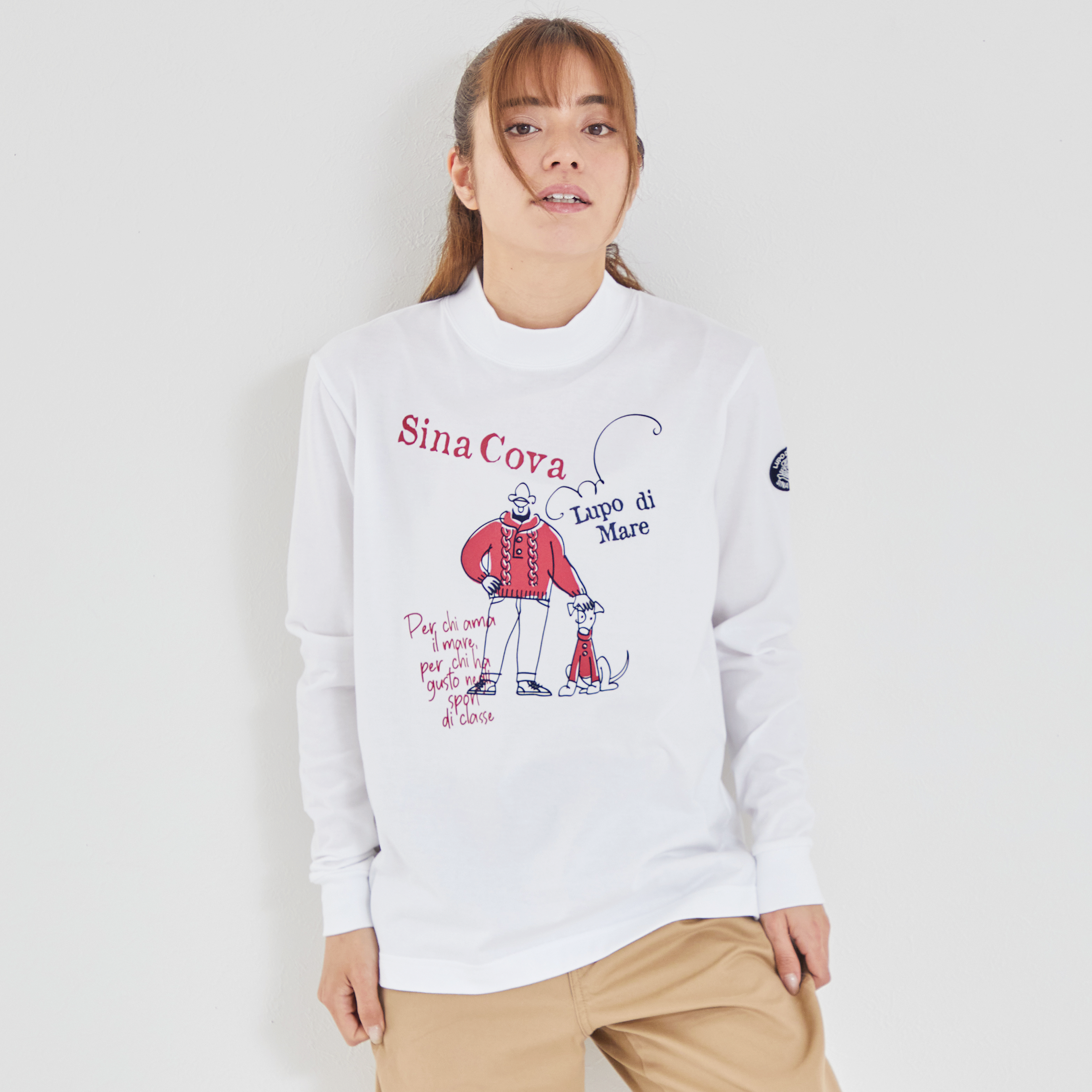 【公式】シナコバ (SINA COVA) ハイネック 長袖Tシャツ ユニセックス(男女兼用) 23220020