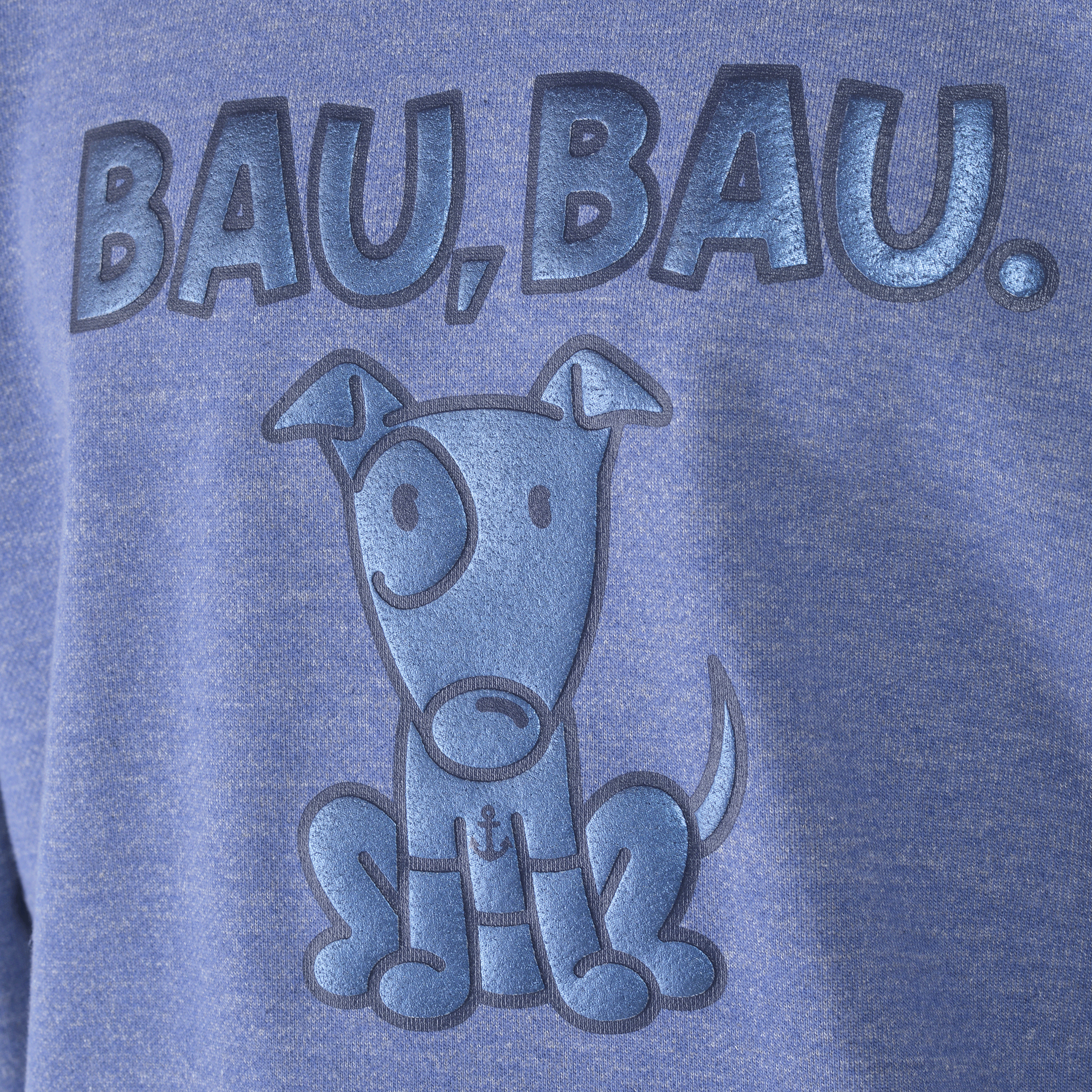 【公式】シナコバ(SINA COVA)クルーネックトレーナー 24220040 ブルーのプリント部分