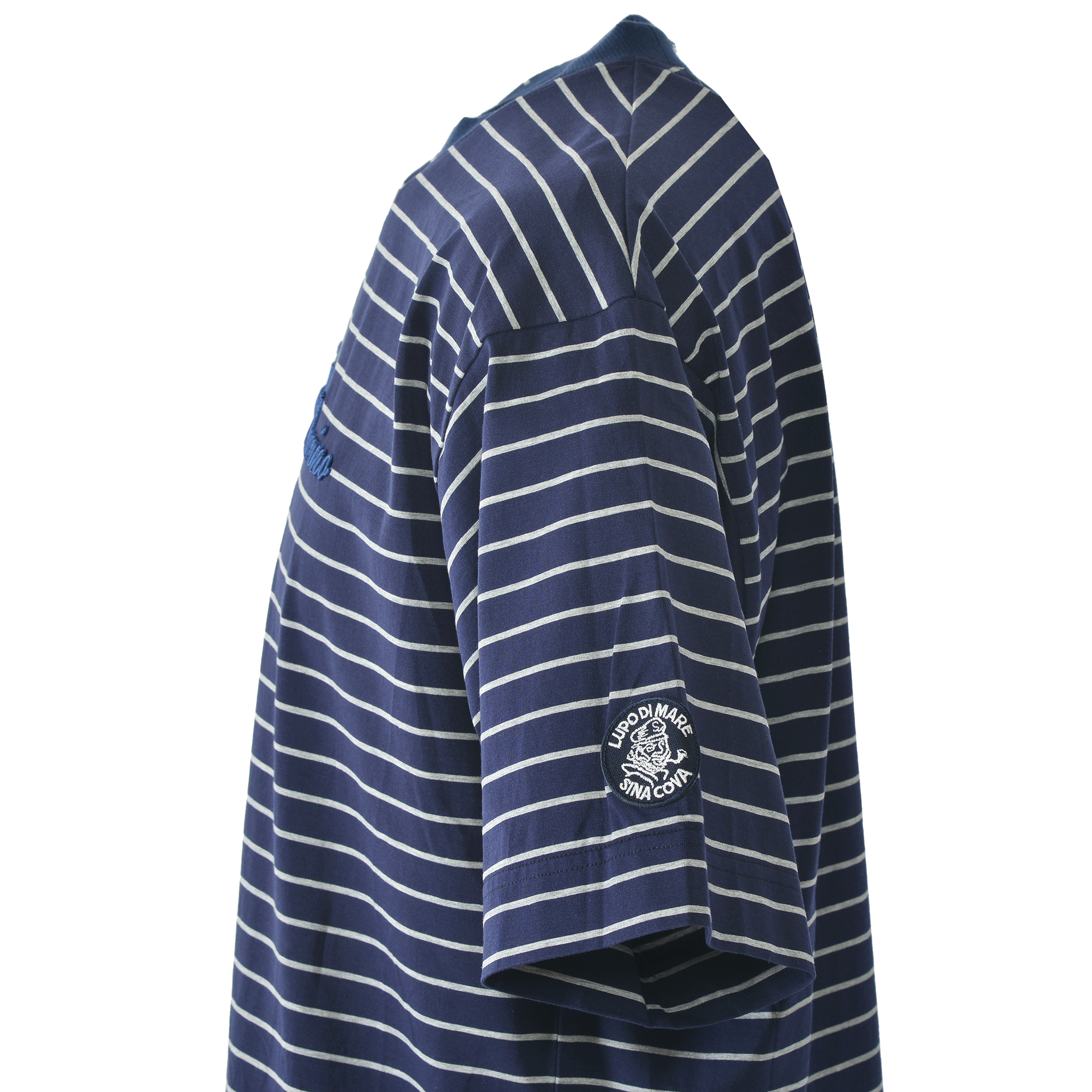 ボーダー柄ドロップショルダーTシャツ 26110570