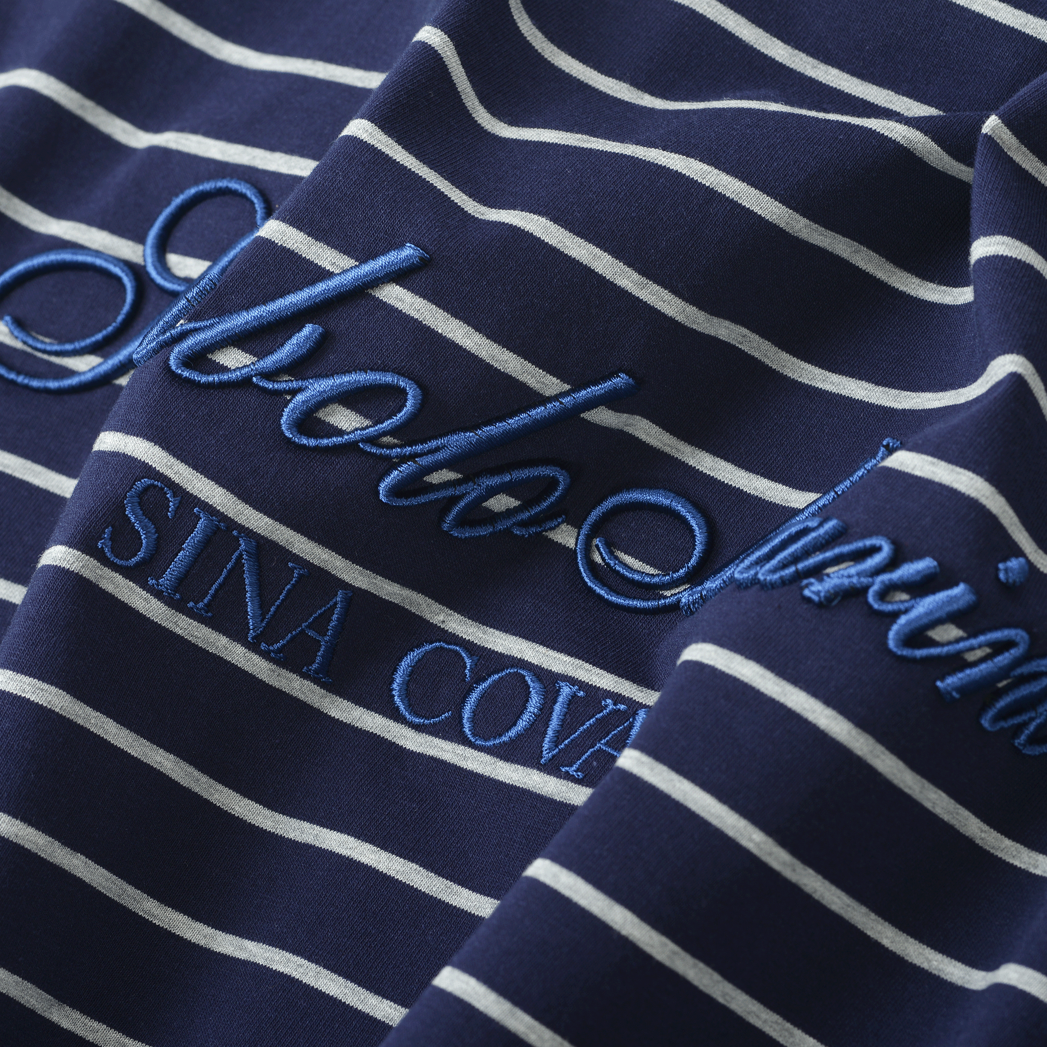 ボーダー柄ドロップショルダーTシャツ 26110570