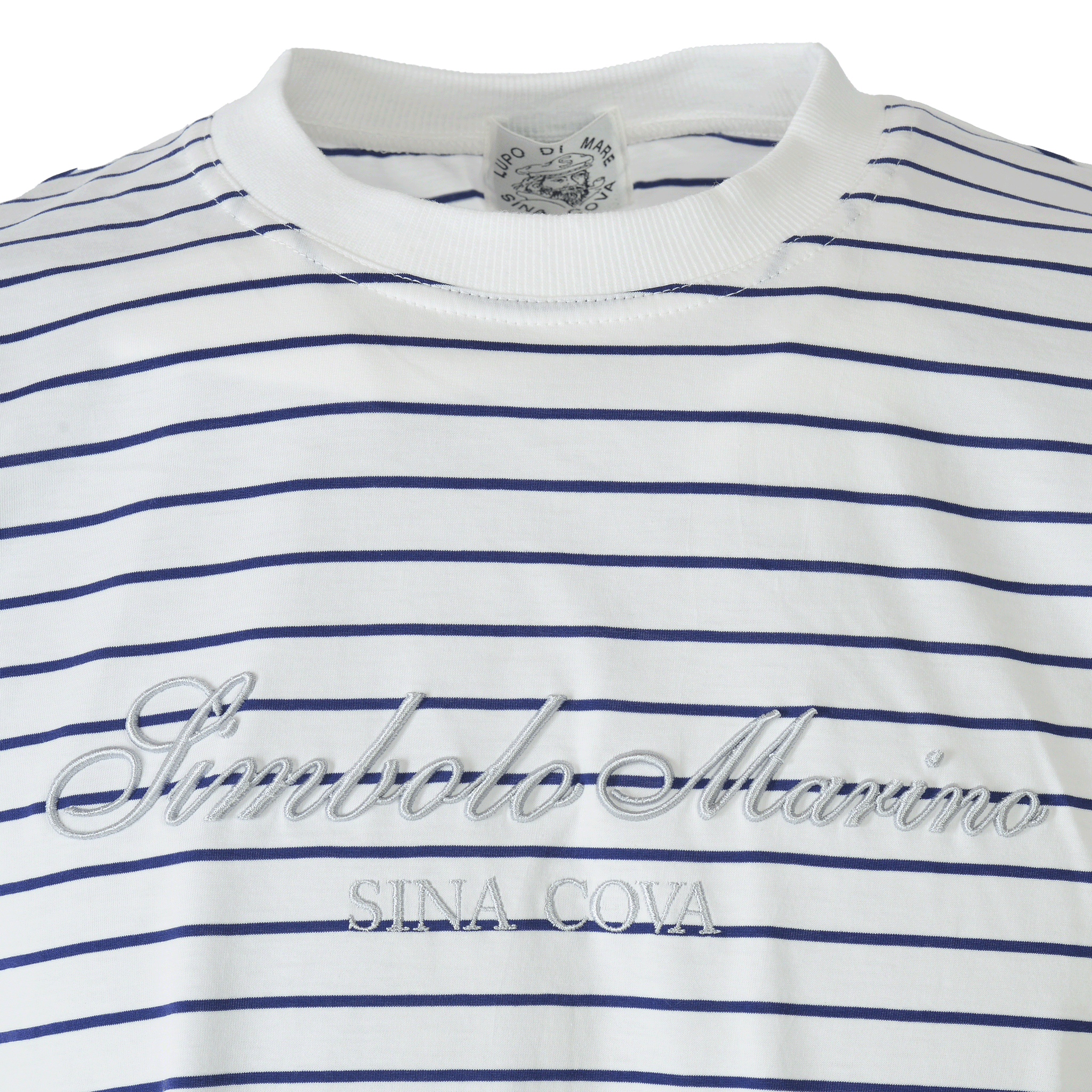 ボーダー柄ドロップショルダーTシャツ 26110570