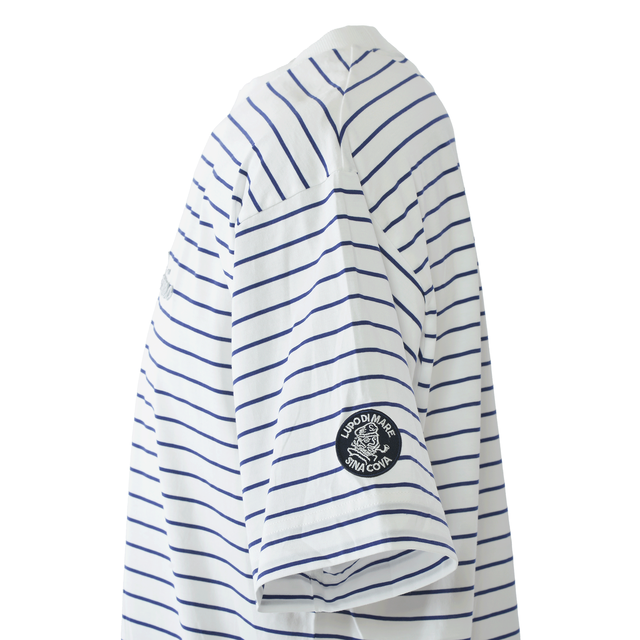 ボーダー柄ドロップショルダーTシャツ 26110570