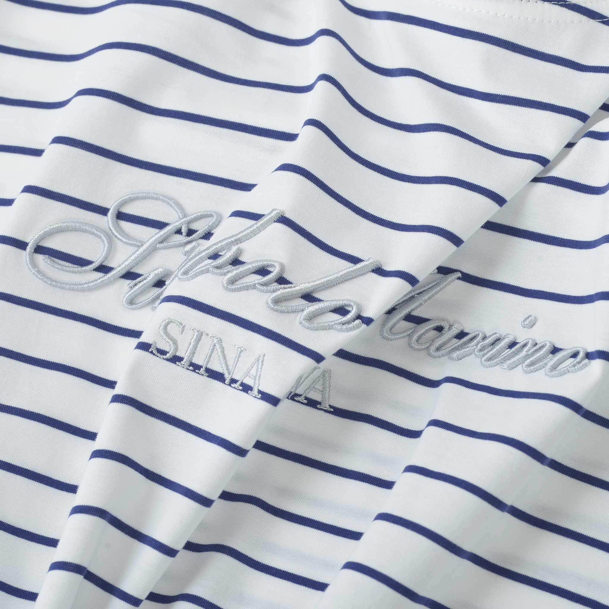 ボーダー柄ドロップショルダーTシャツ 26110570