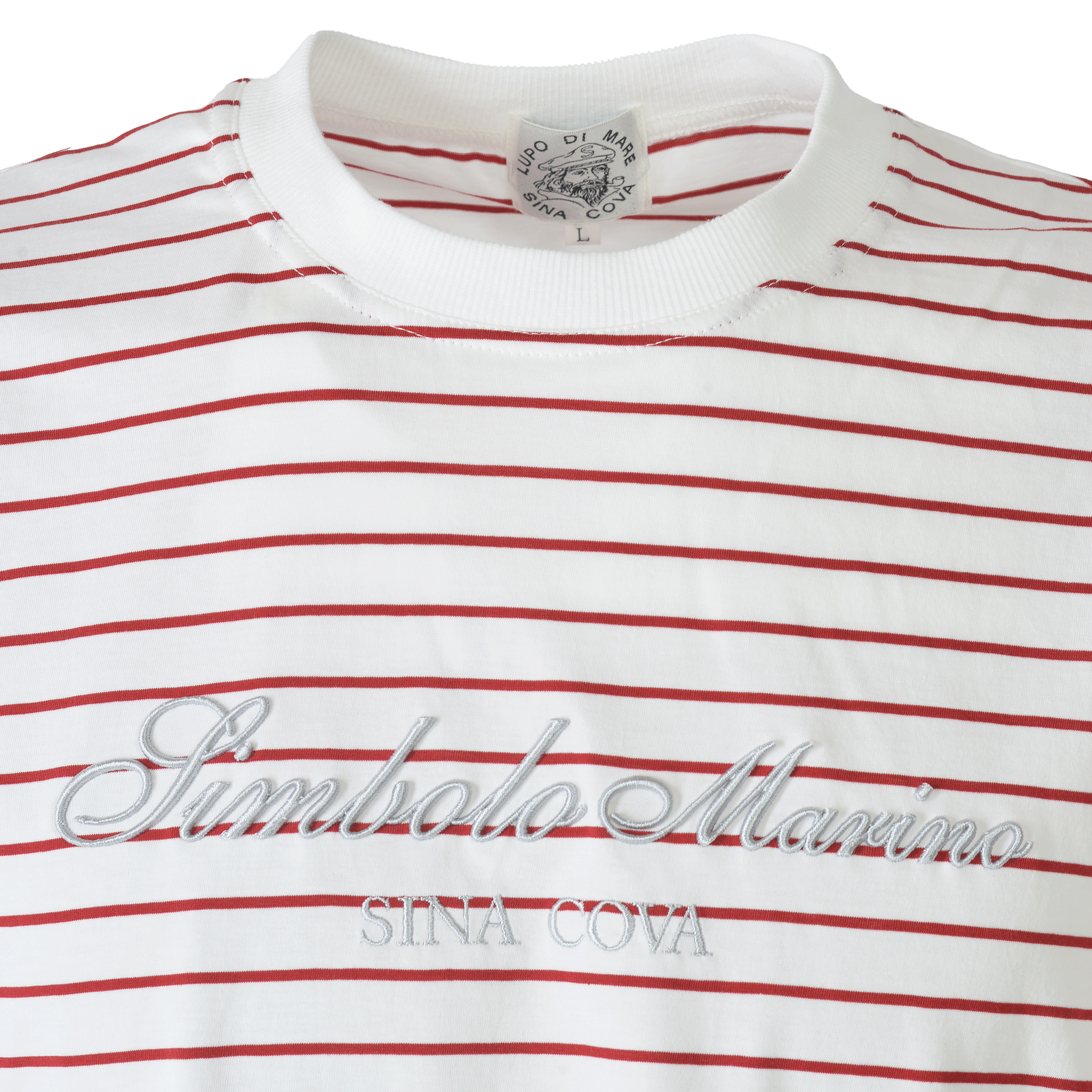 ボーダー柄ドロップショルダーTシャツ 26110570