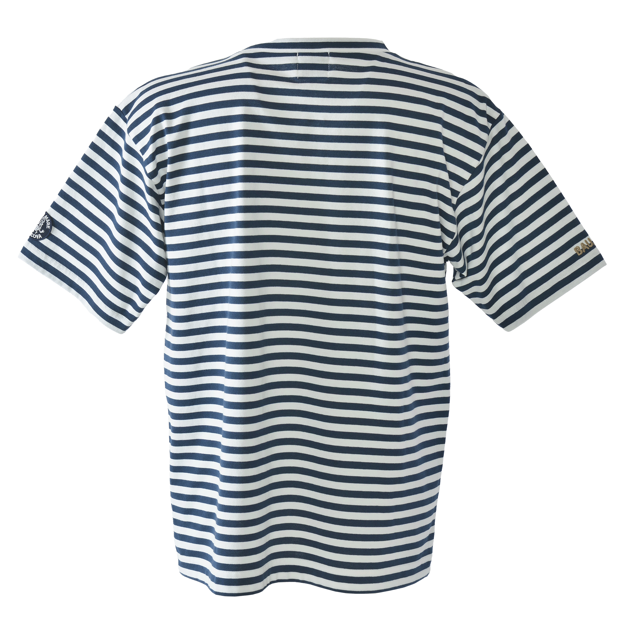 Border-patterned Short-sleeved T-shirt Unisex 26120570