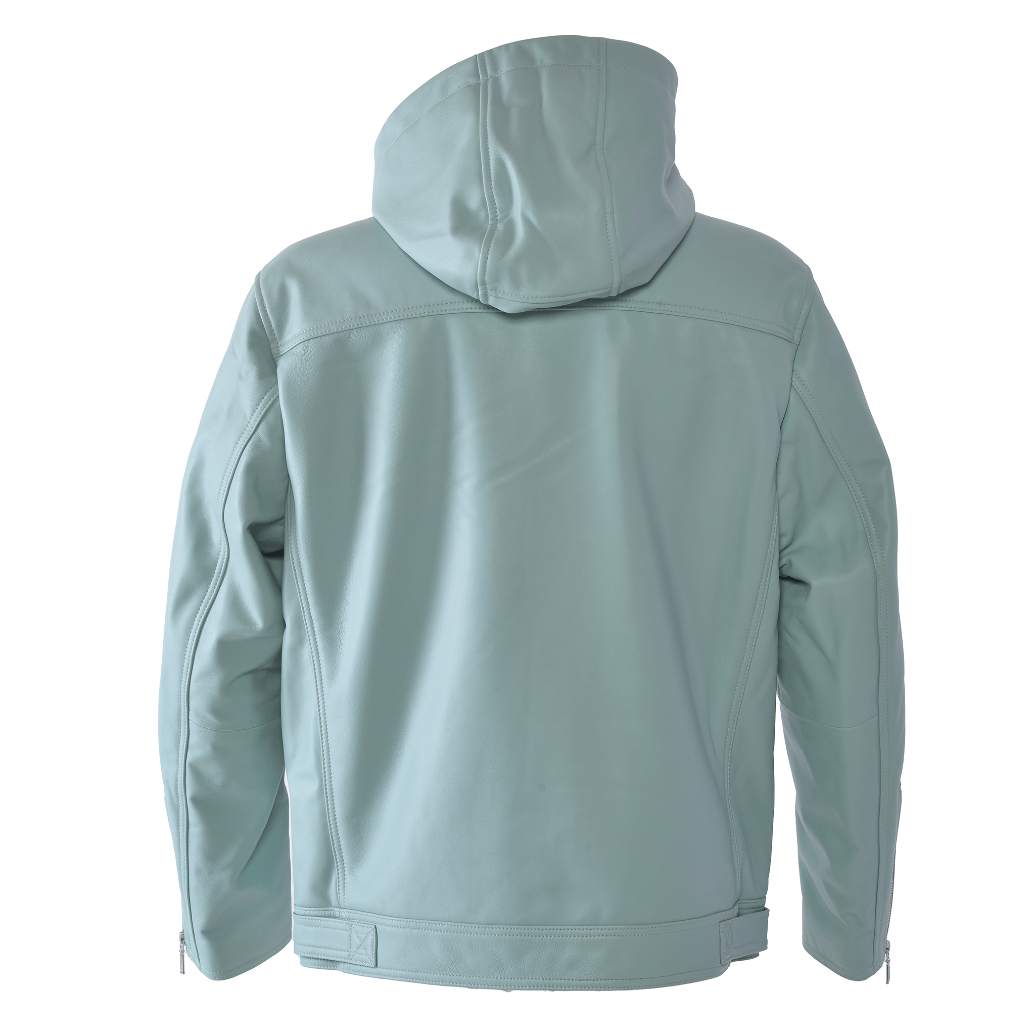 フード付きレザージャケット 25223910