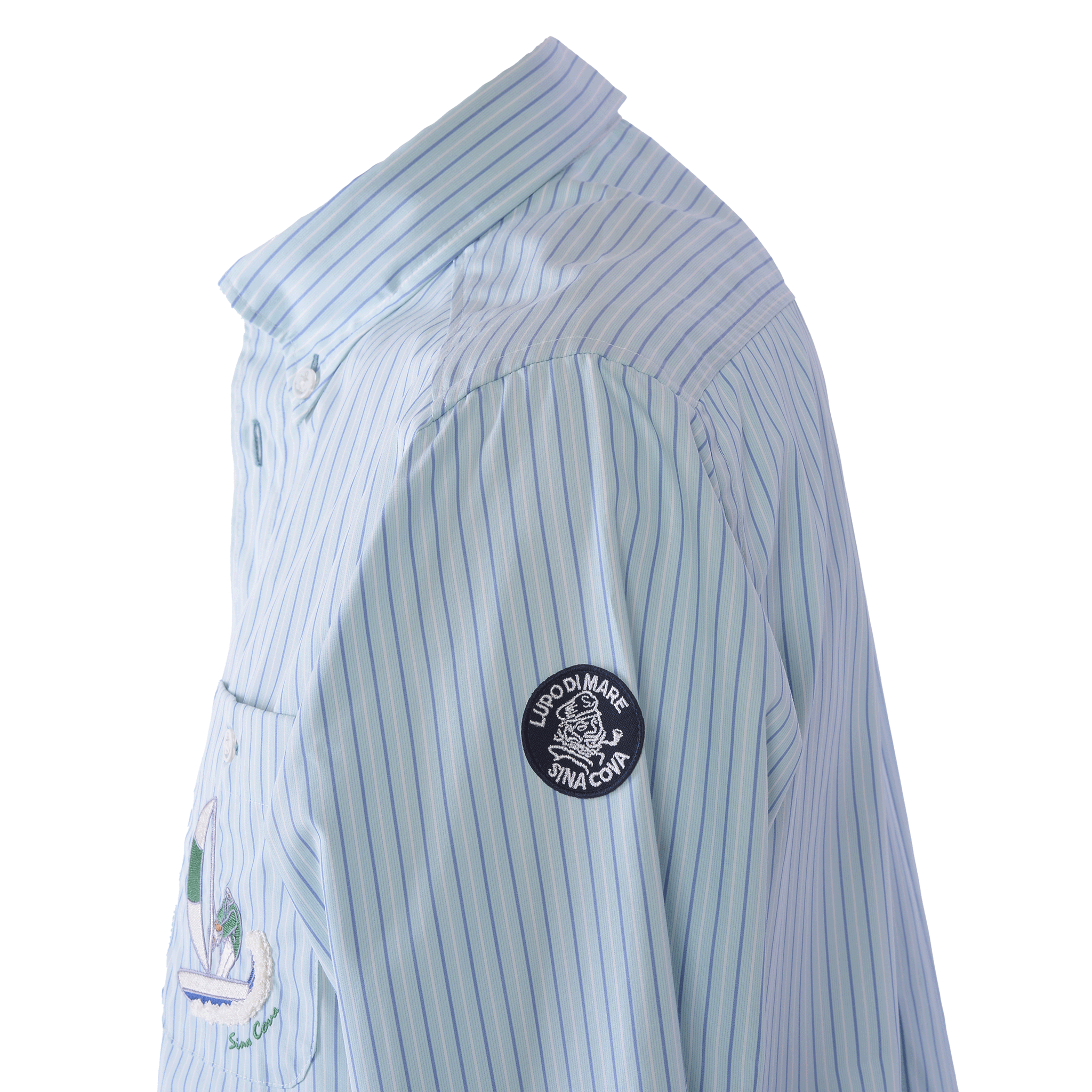 ストライプ柄長袖ボタンダウンシャツ 25224030