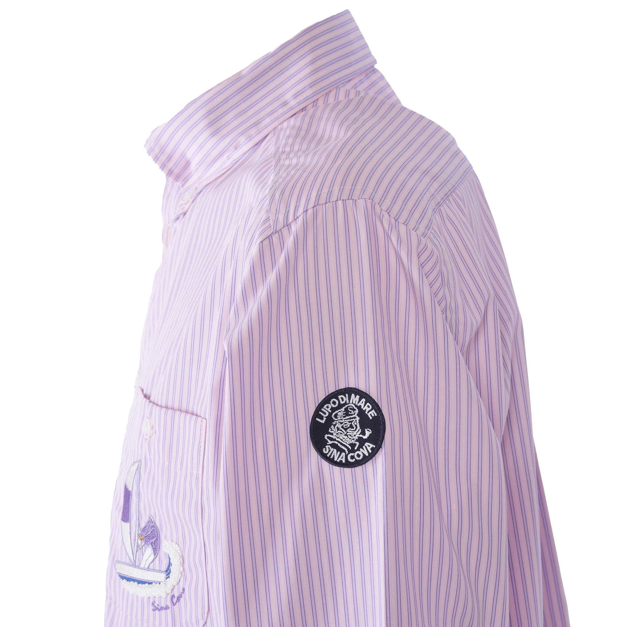 ストライプ柄長袖ボタンダウンシャツ 25224030