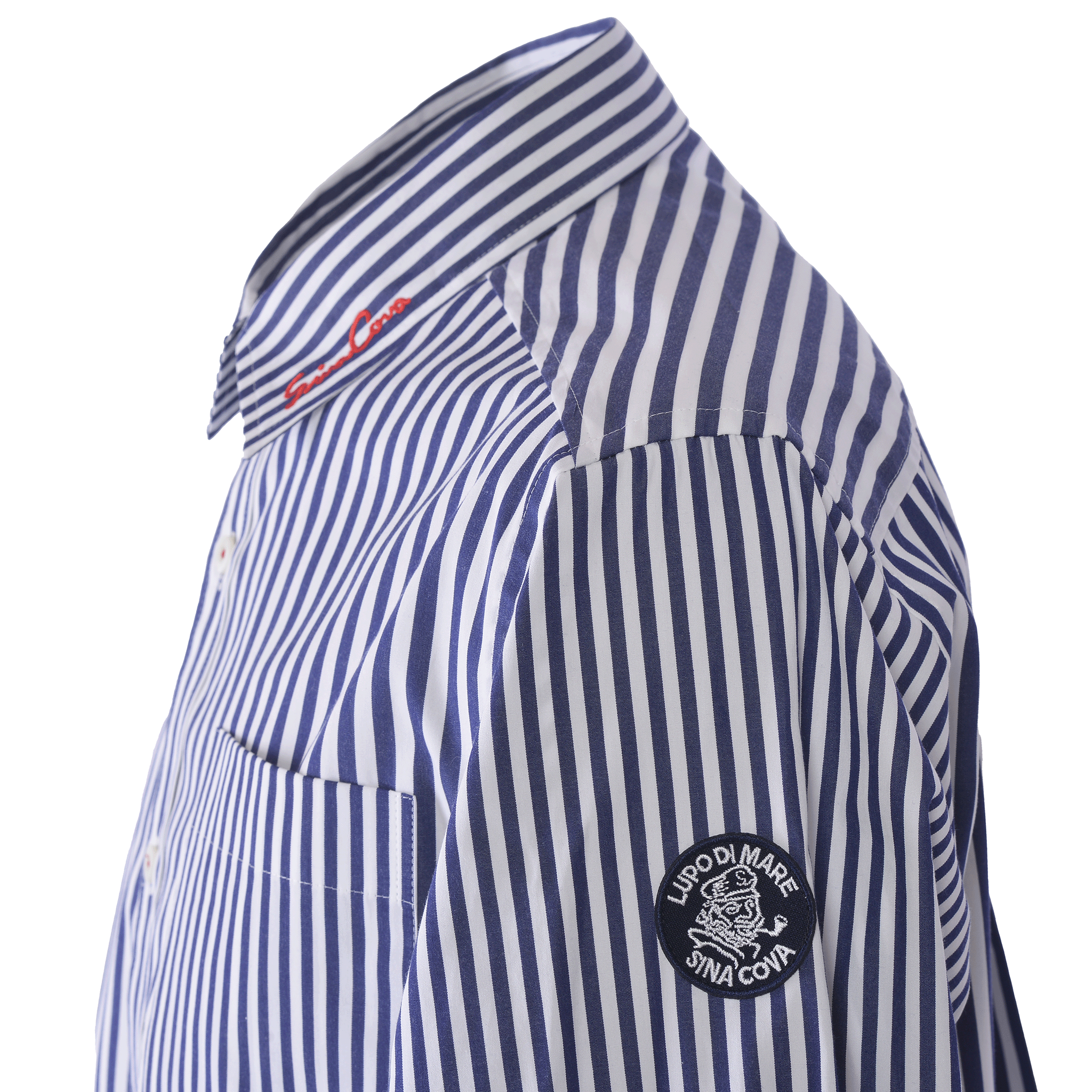 Striped long-sleeved regular collar shirt 25234010