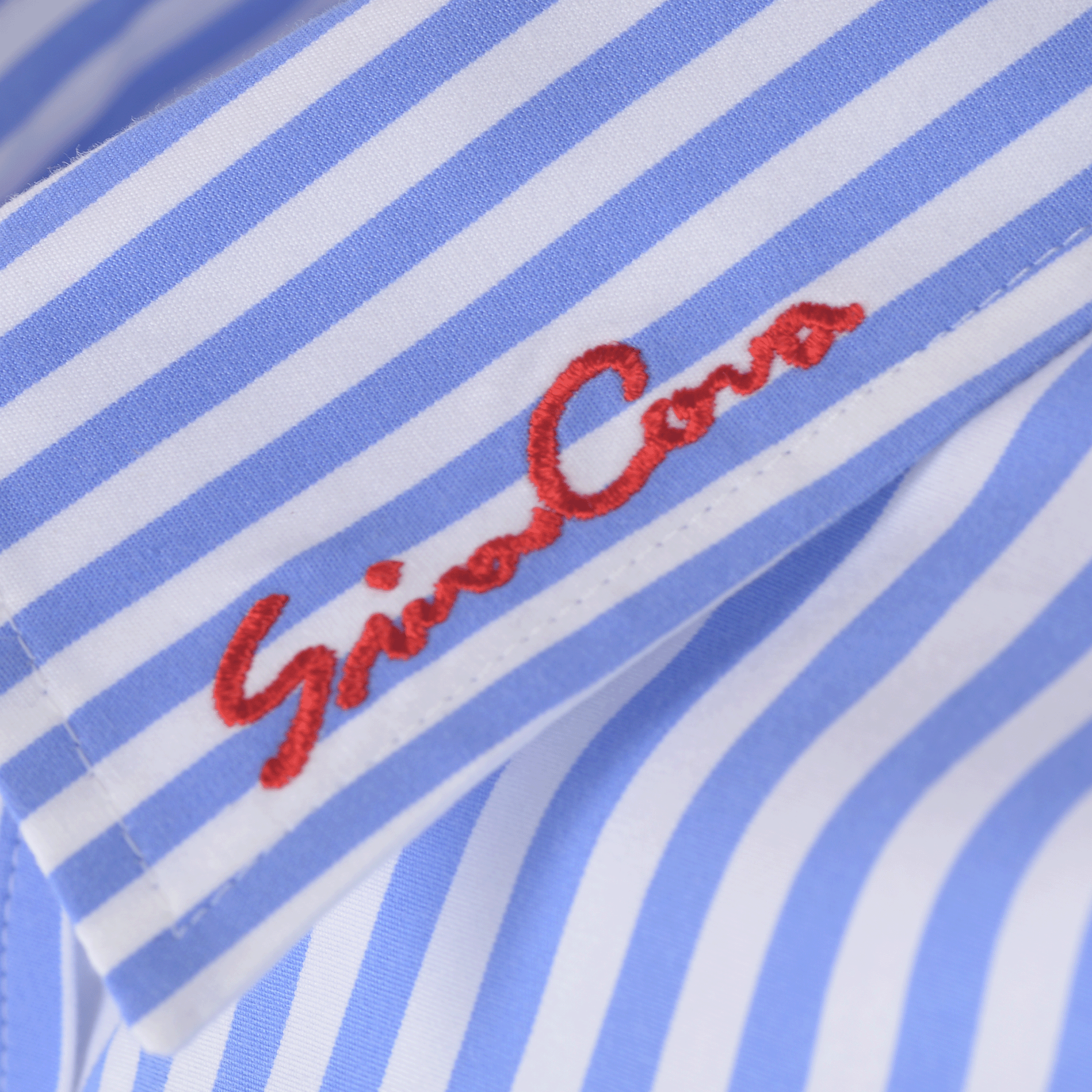 Striped long-sleeved regular collar shirt 25234010