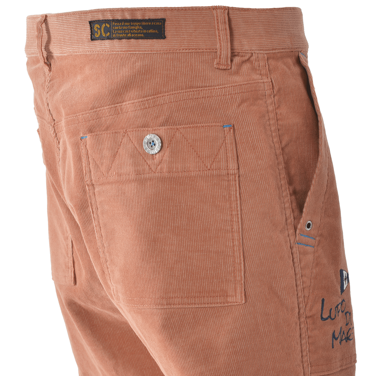 No-pleat tapered trousers