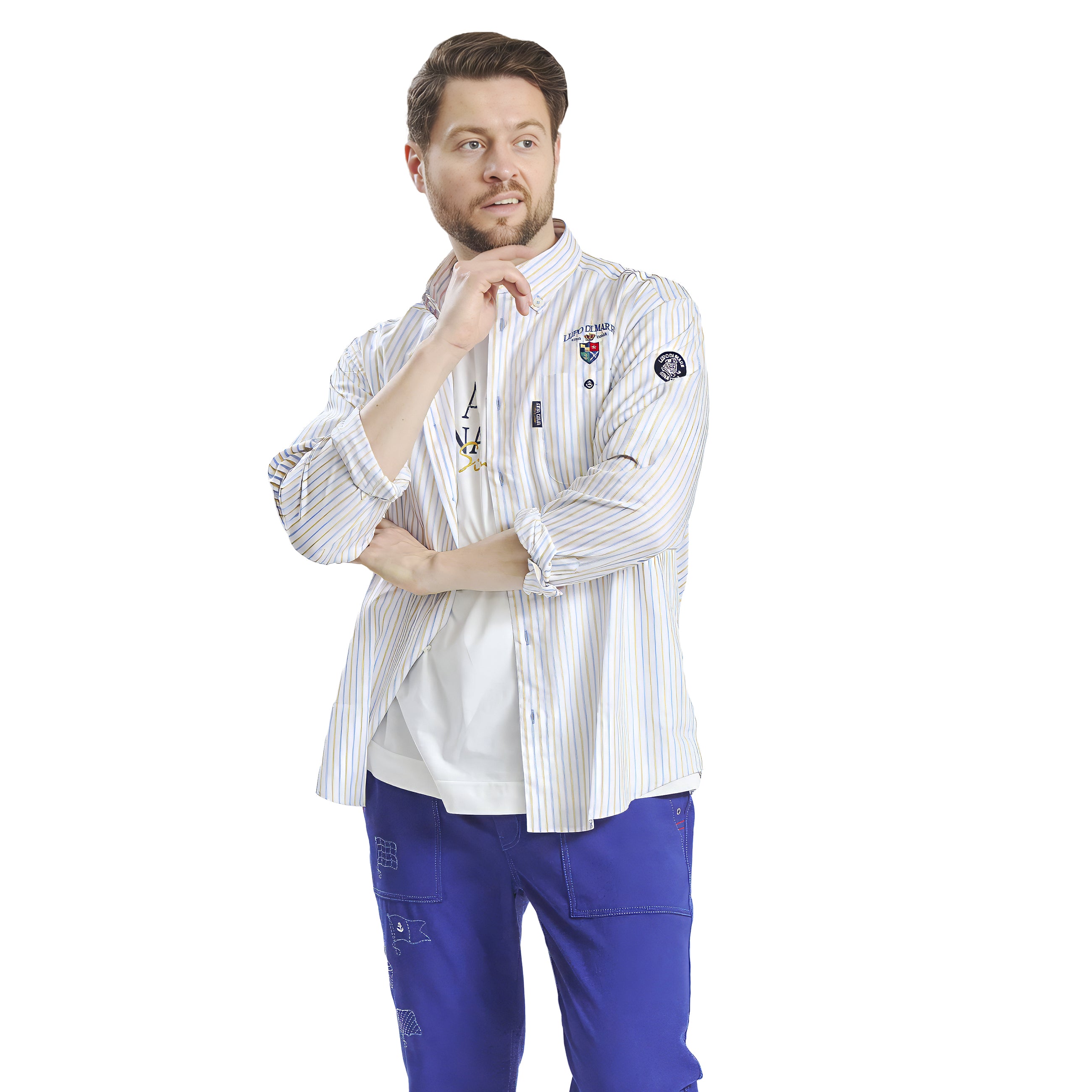 Long-sleeved button-down shirt 26114020