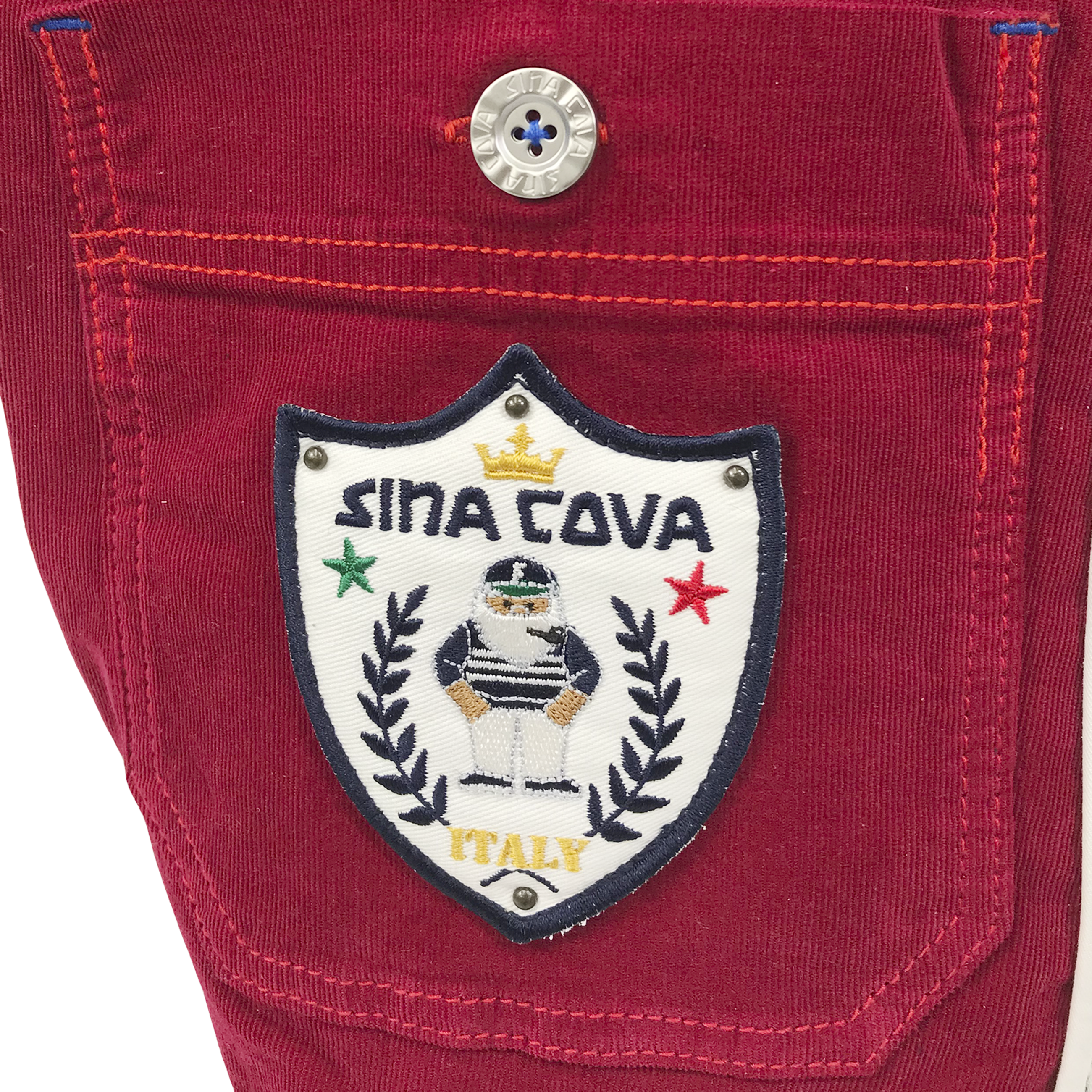 【公式】シナコバ(SINA COVA)【一点もの】リメイクトートバック レッド×ホワイト 10070123