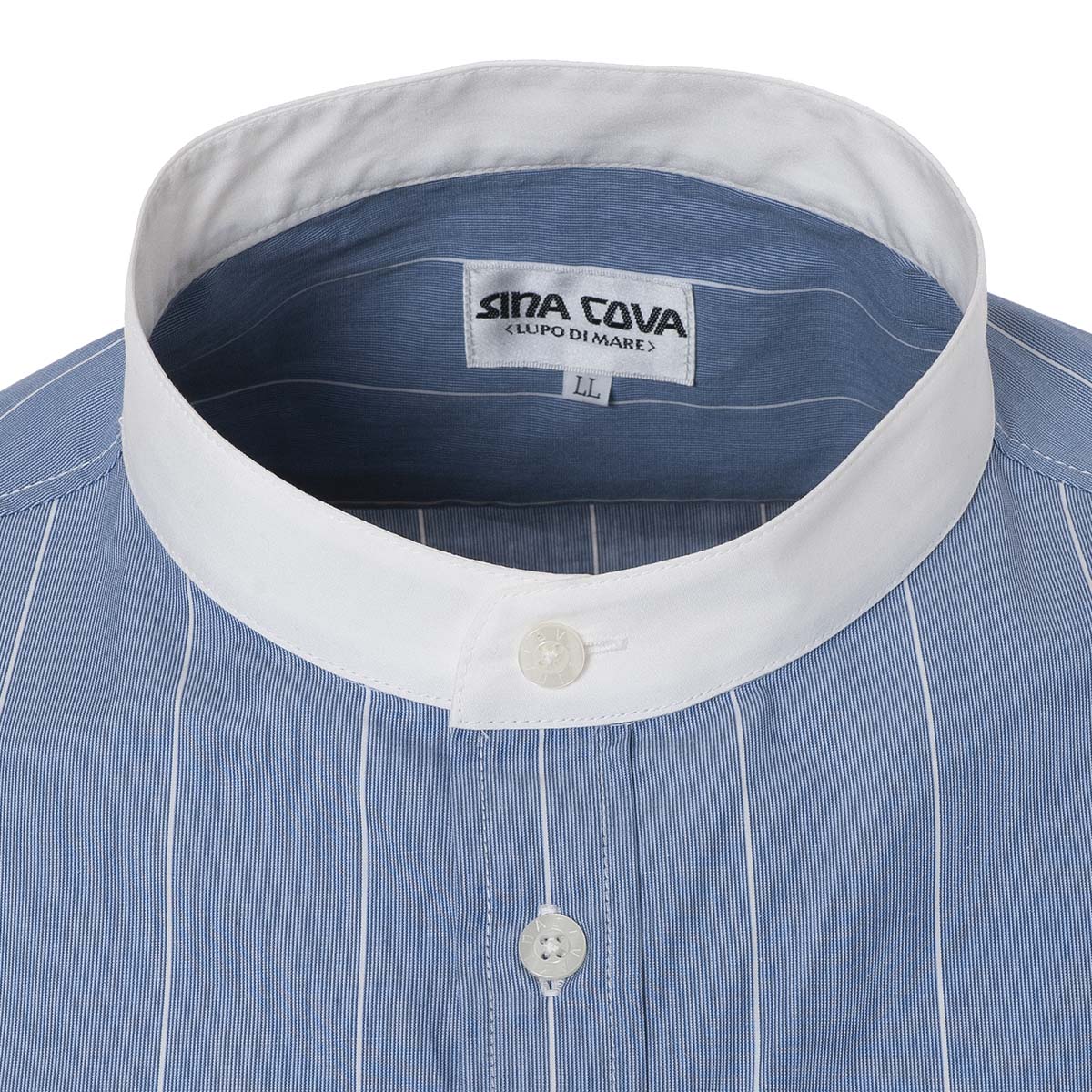 Band Collar Long Sleeve Shirt 21134010