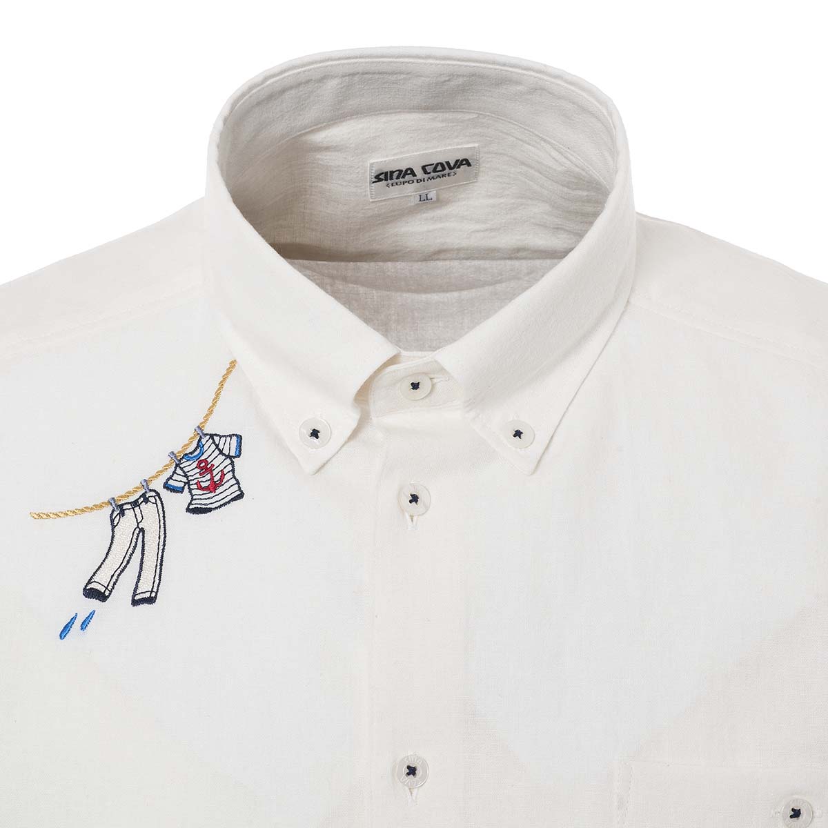 Short -sleeved button down shirt 21124530