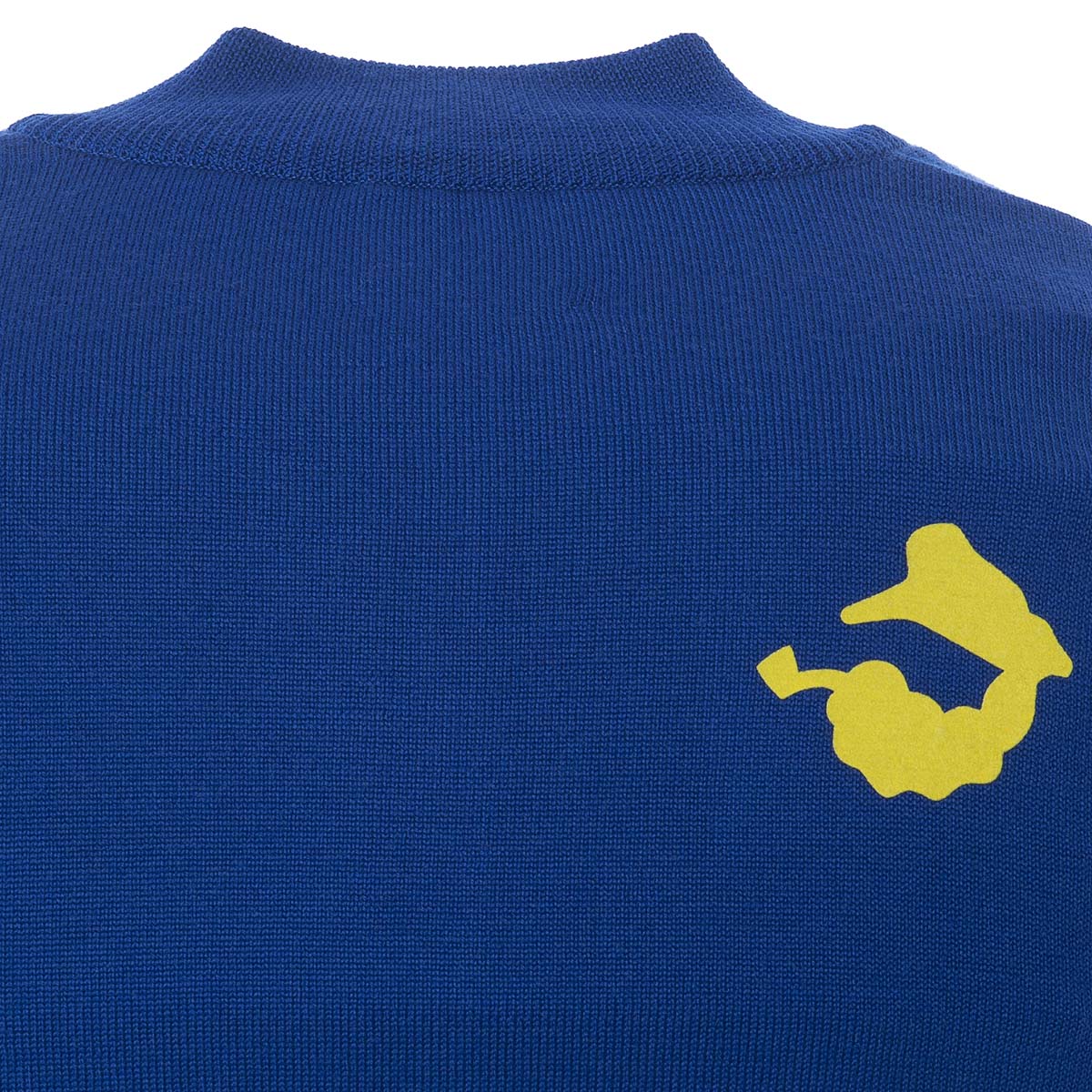 【公式】シナコバ (SINA COVA) ハーフジップセーター 21250030 ブルーの背面プリント部分