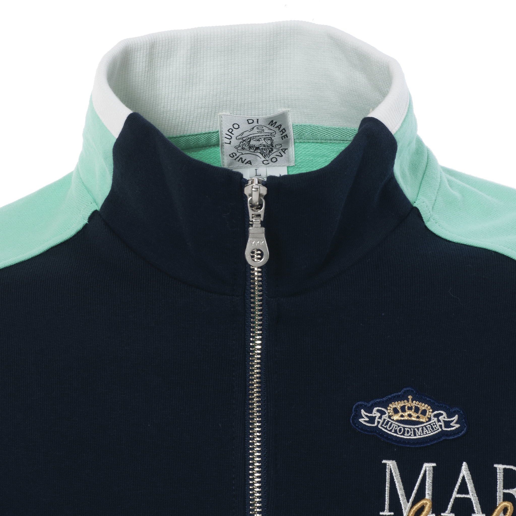 【公式】シナコバ (SINA COVA) ZIPUPプルオーバー 22210030 ネイビーの首元