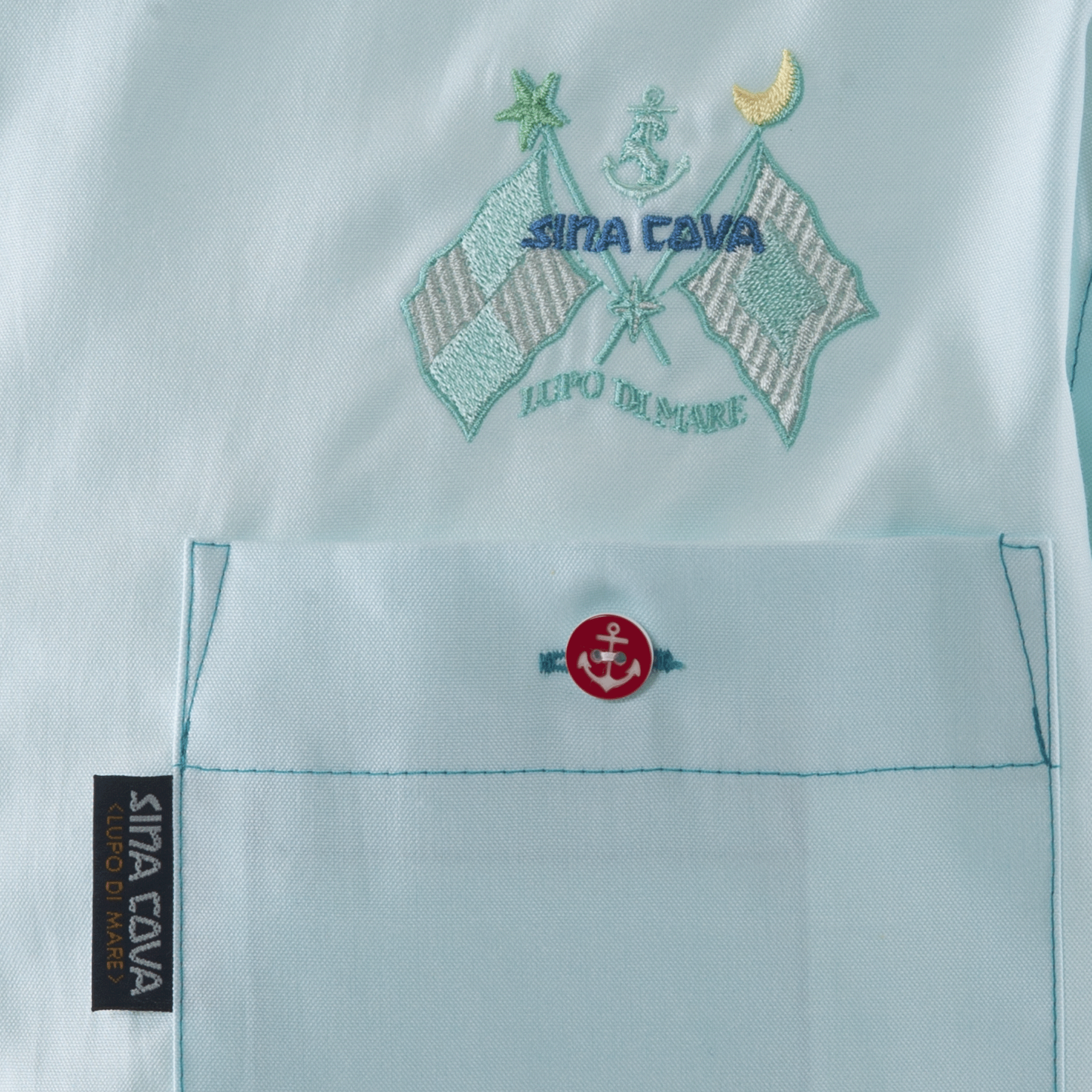 【公式】シナコバ(SINA COVA)長袖 ボタンダウンシャツ ワイシャツ カッターシャツ 刺繍入り スマートカジュアル 23114010