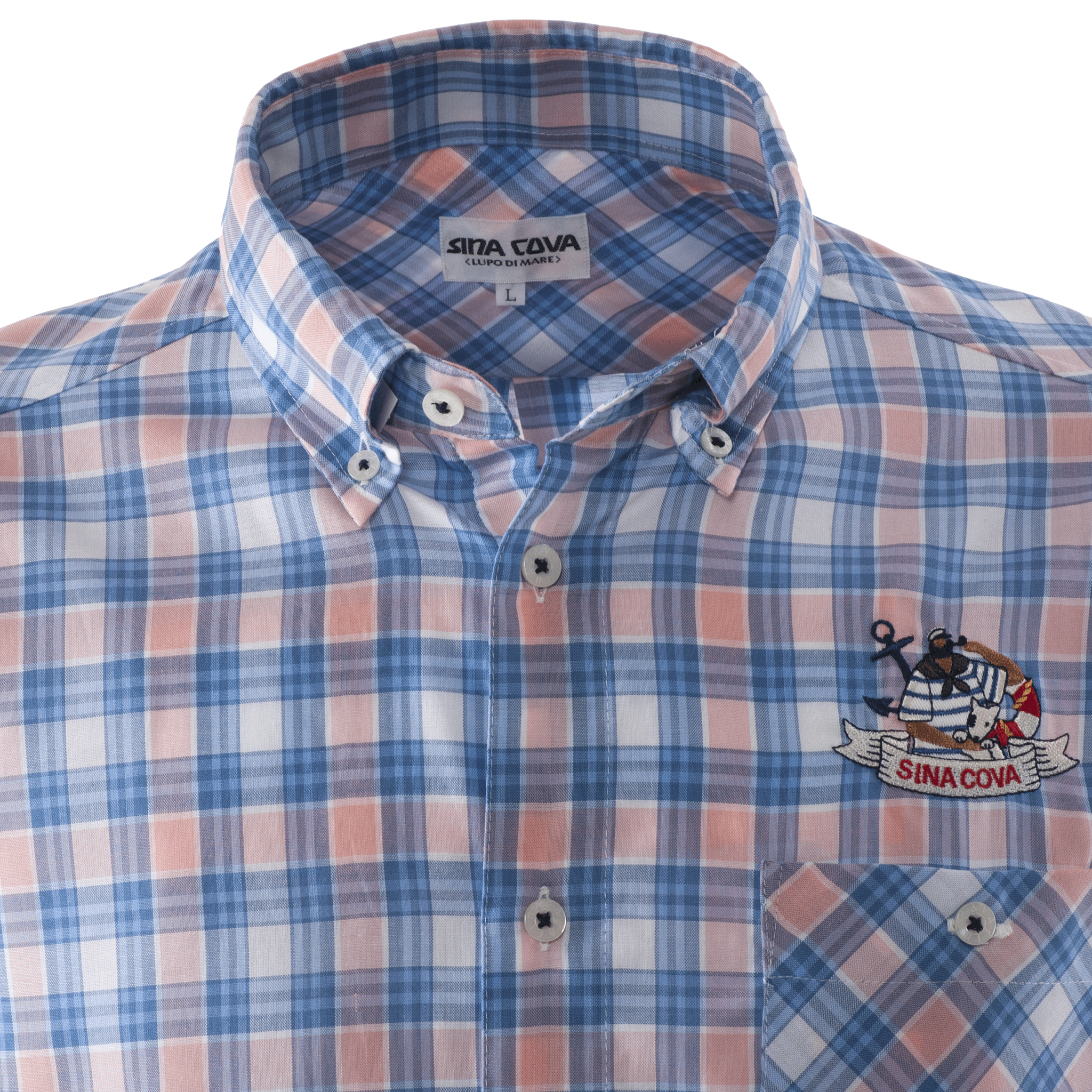 長袖ボタンダウンチェックシャツ 23124020