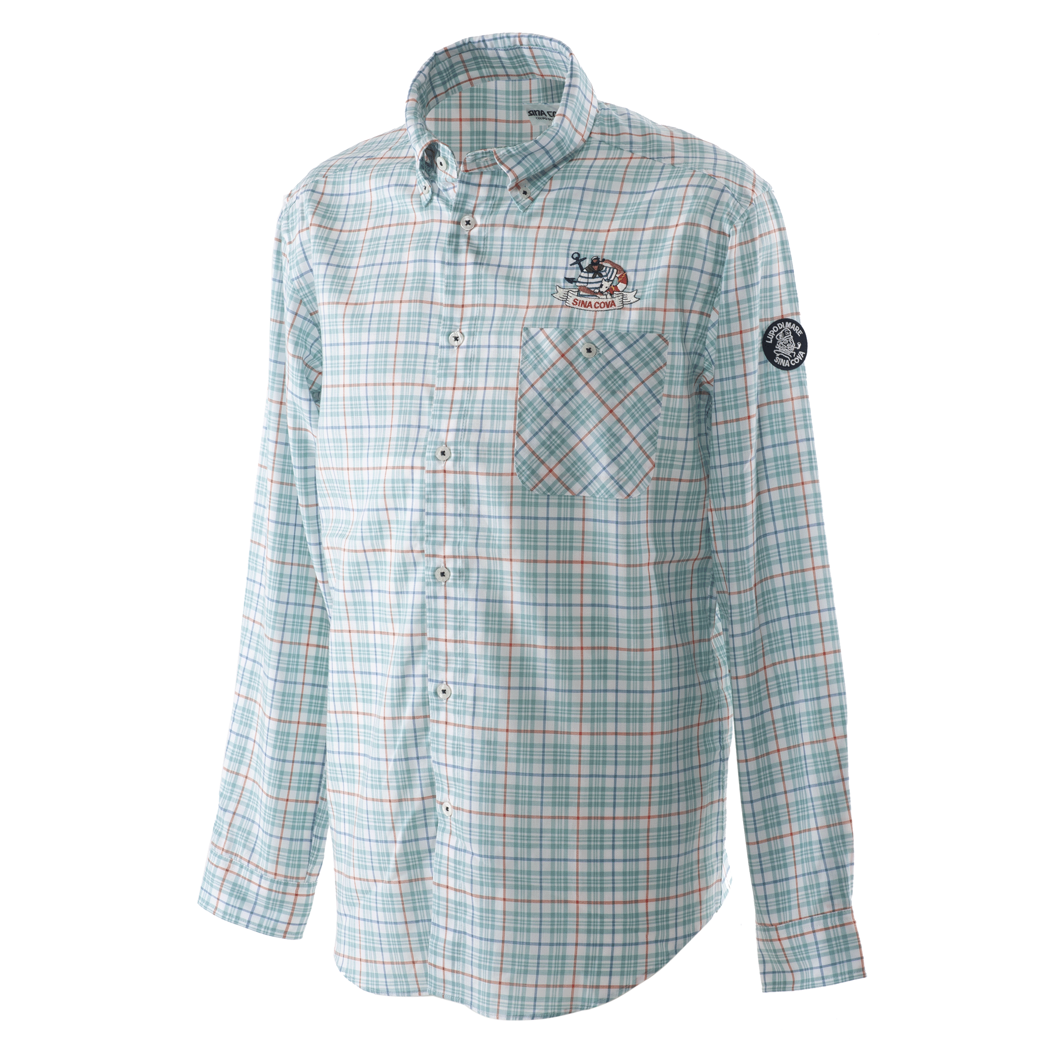 長袖ボタンダウンチェックシャツ 23124020