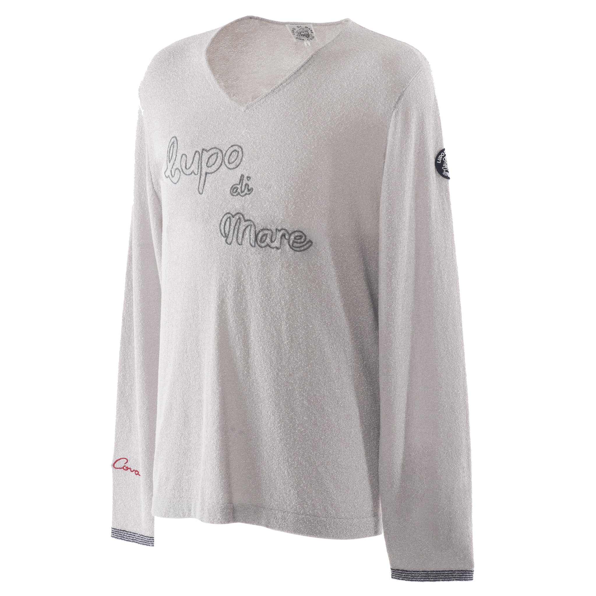 【公式】シナコバ(SINA COVA)Vネックニットプルオーバー Tシャツ感覚 綿麻ナイロン 23132010