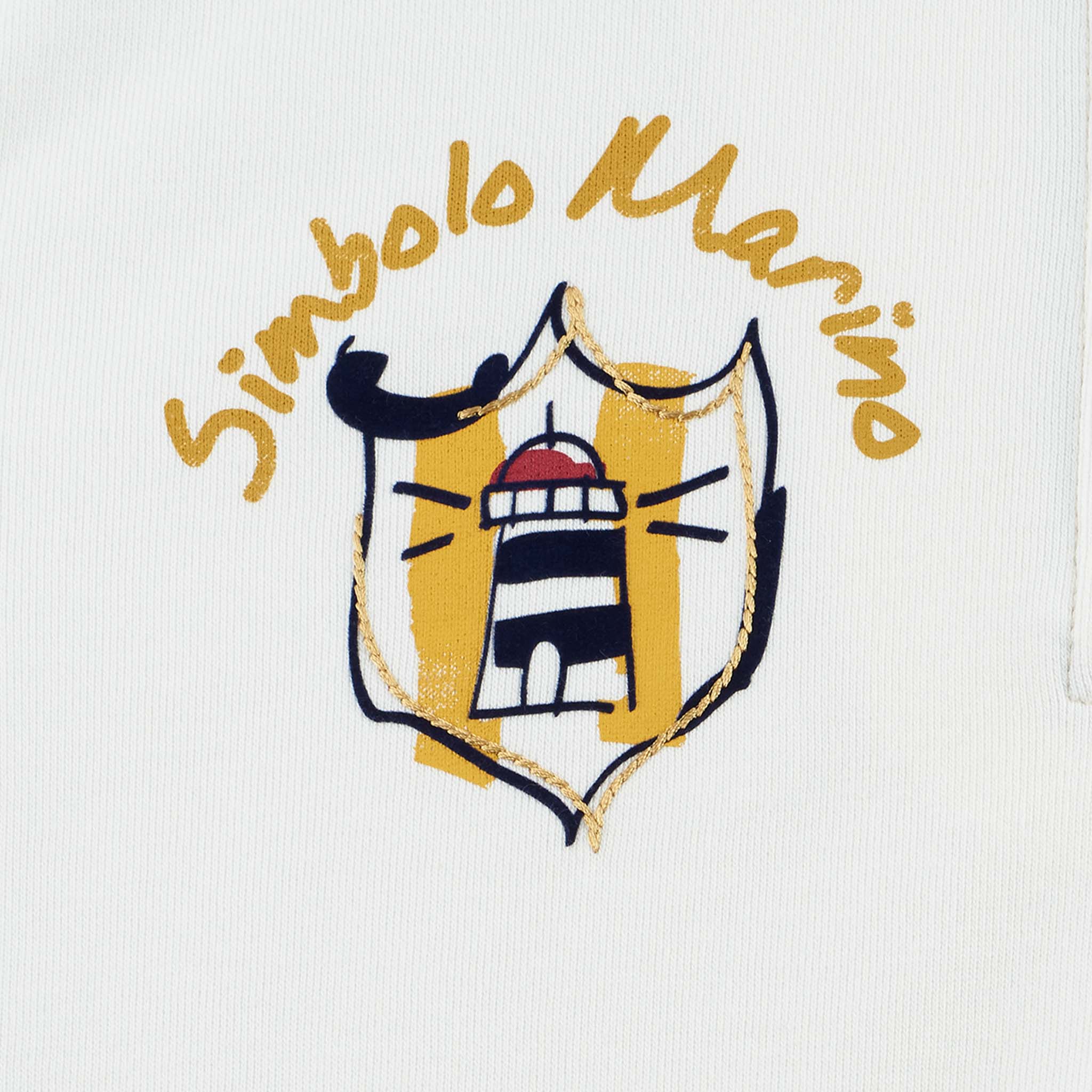 【公式】シナコバ (SINA COVA) ハーフジップトレーナー 22110010 ホワイトのプリント部分