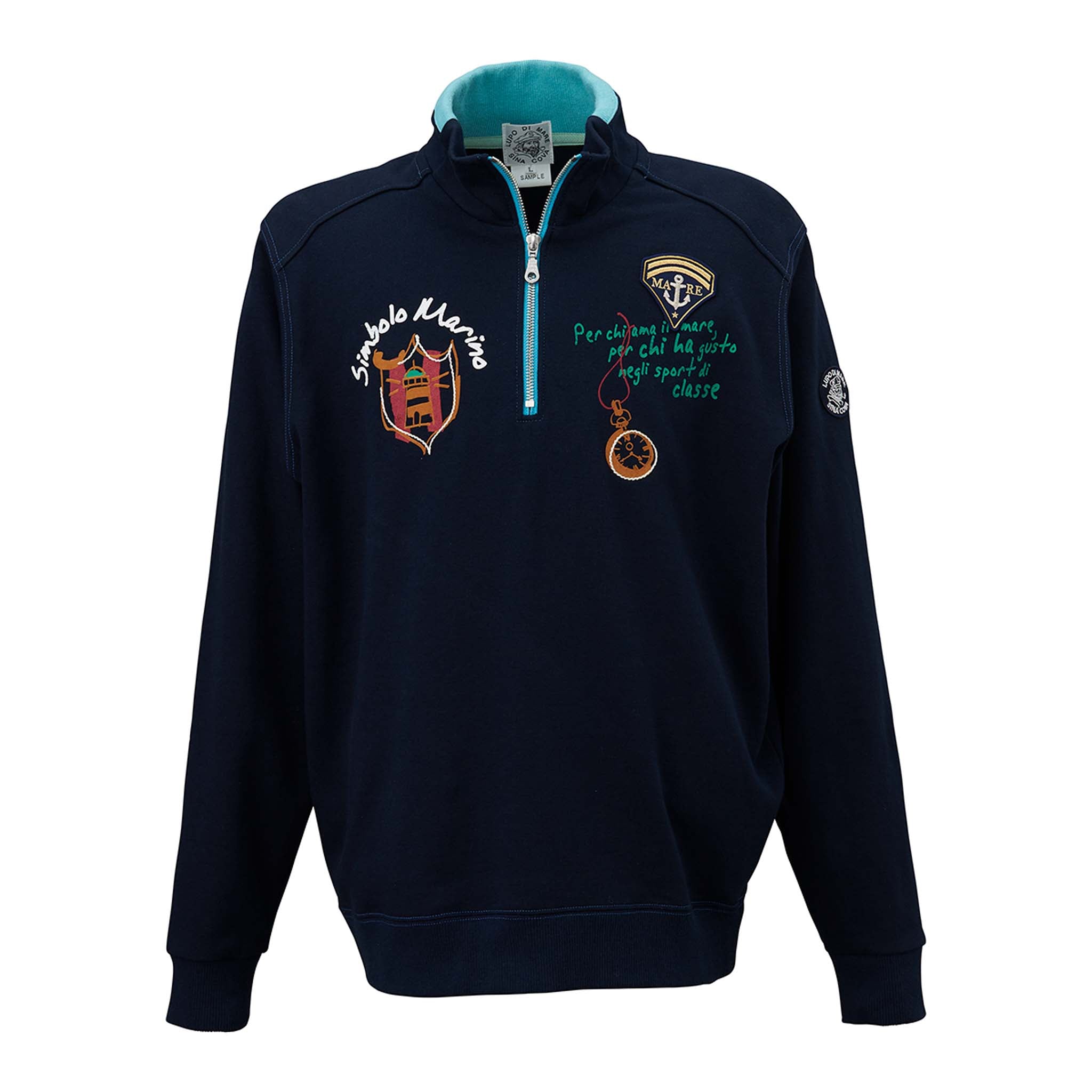 【公式】シナコバ (SINA COVA) ハーフジップトレーナー 22110010 ネイビーの正面