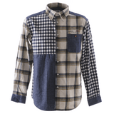 [Official] SINA COVA Crazy Pattern Check Long Sleeve Button Down Shirt 23224040