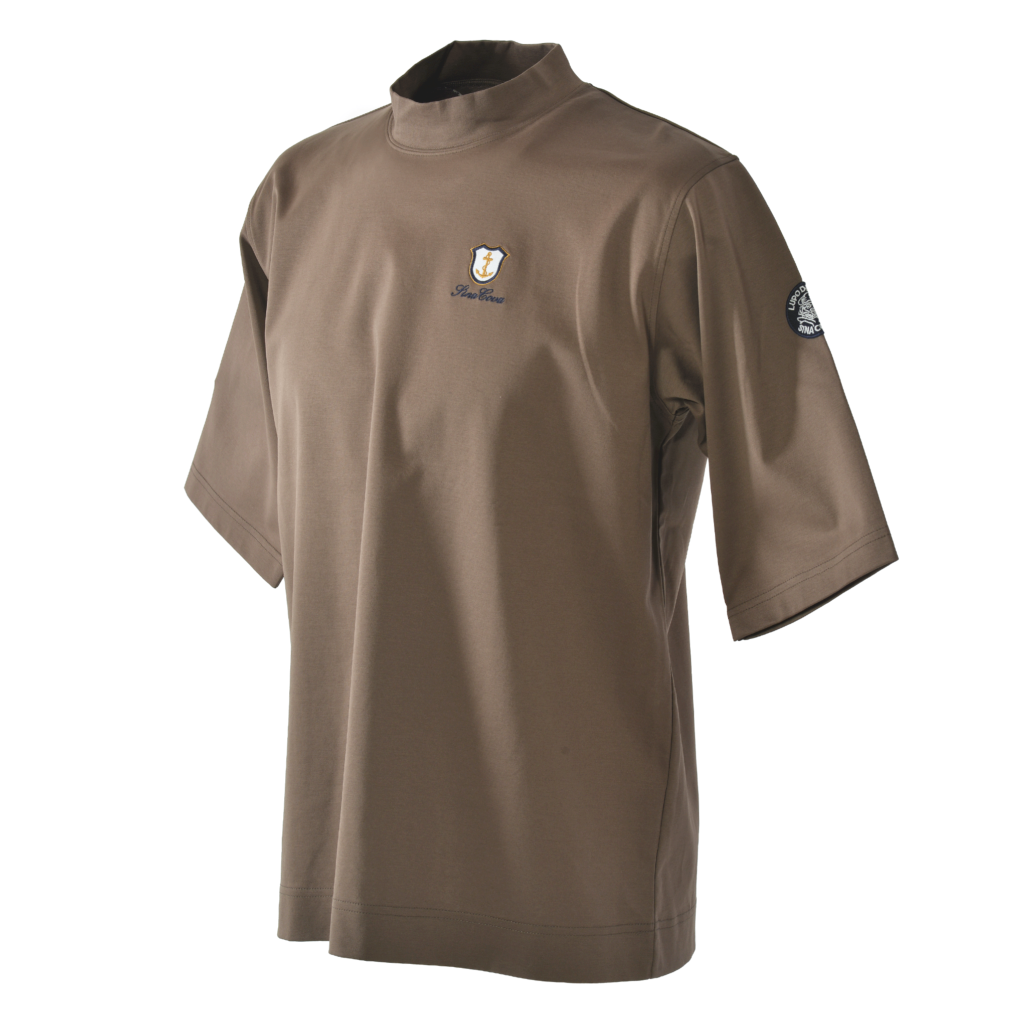 5分袖モックネックTシャツ 26130510