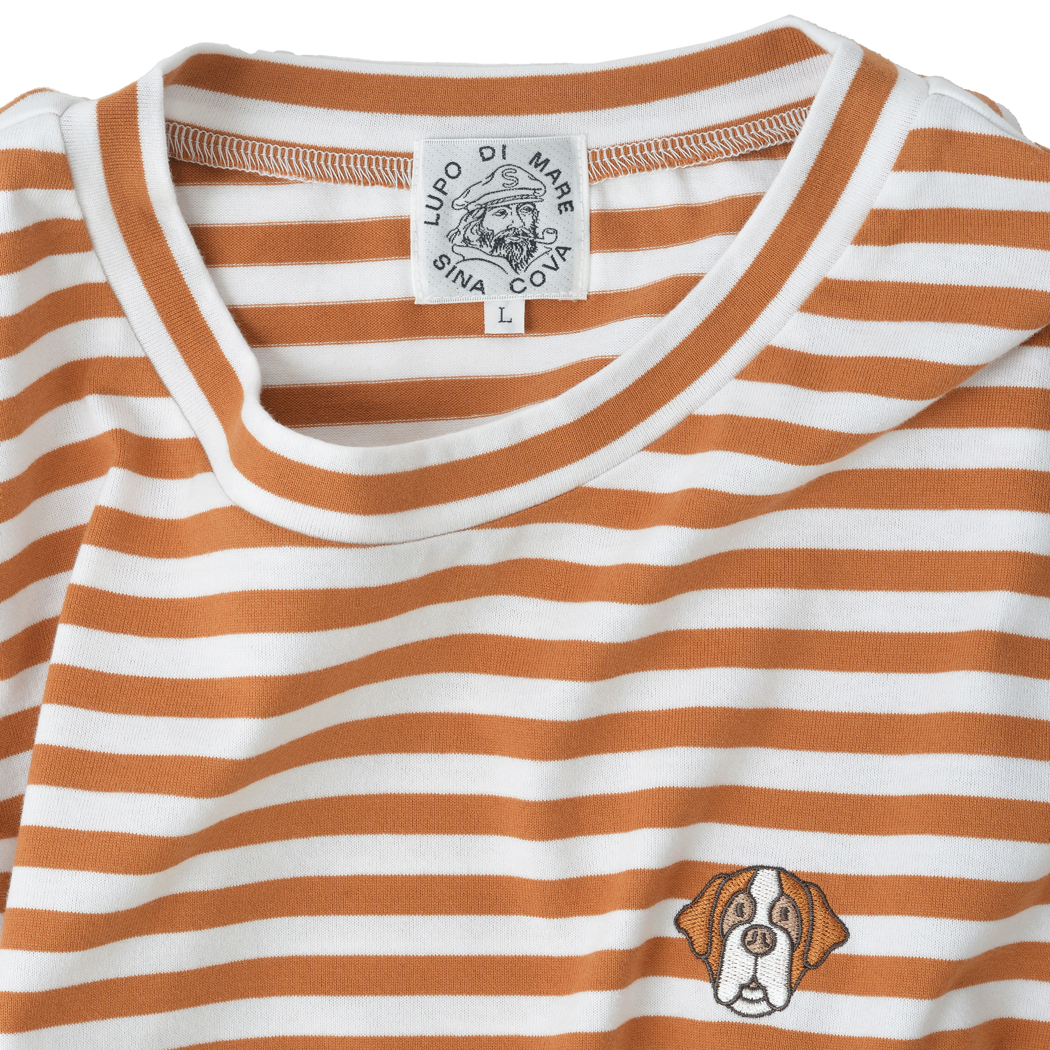 Border-patterned Short-sleeved T-shirt Unisex 26120570