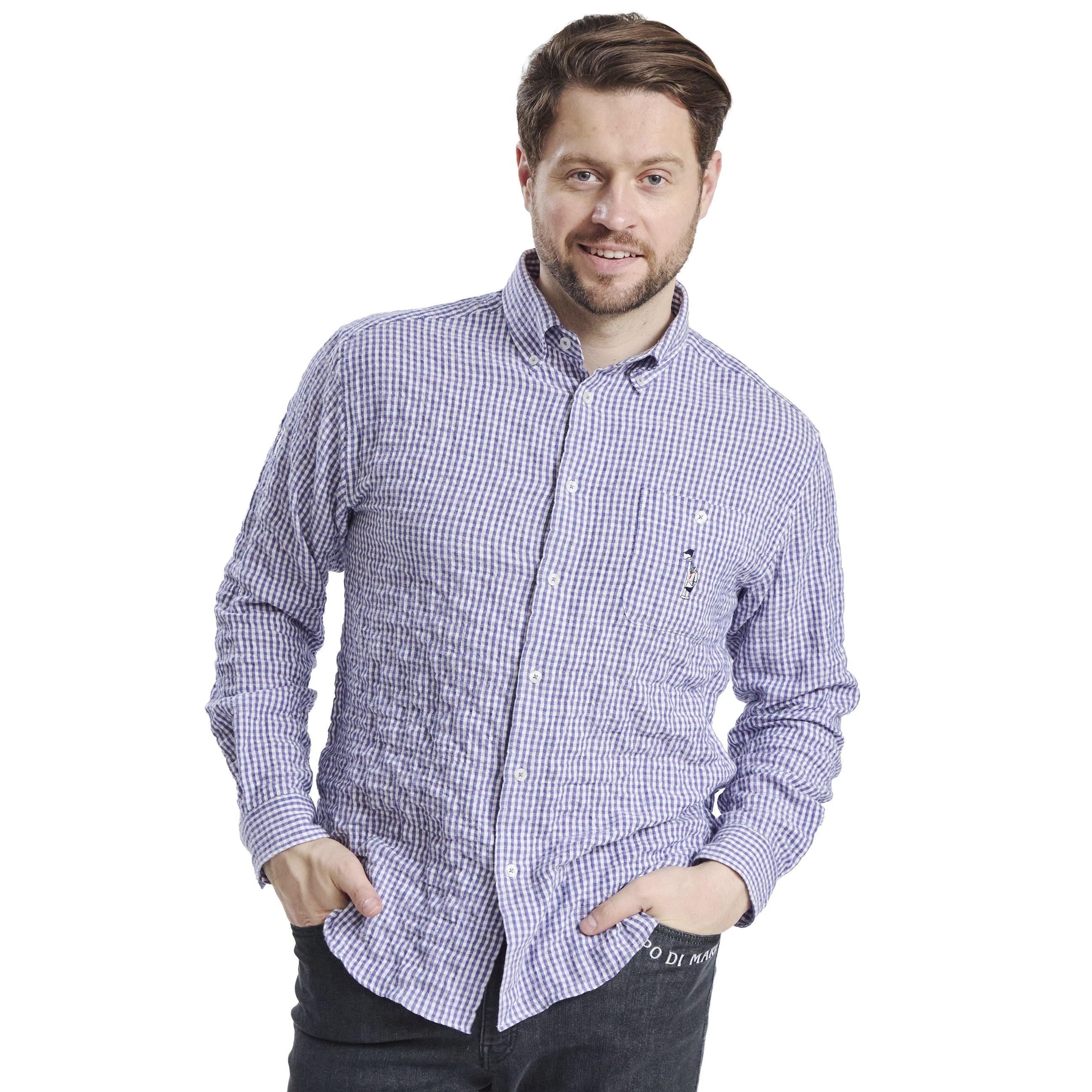 Long-sleeved button-down shirt 26224010