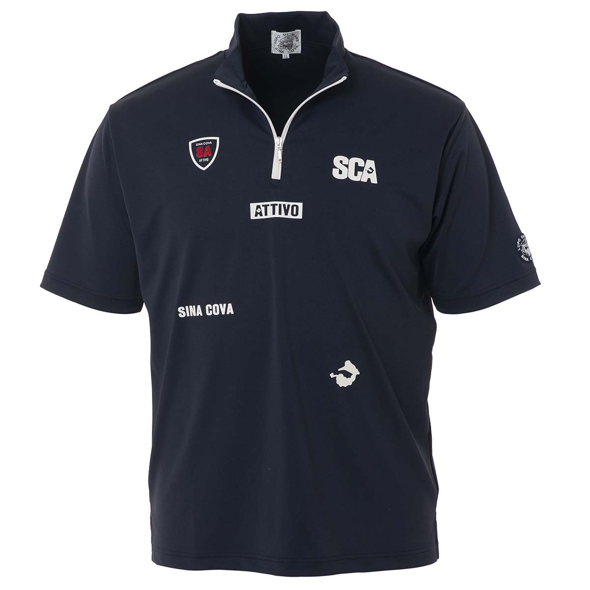 【アウトレット】シナコバ （SINA COVA）ハーフZIP半袖シャツ　21150520