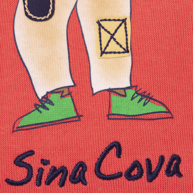 【公式】シナコバ （SINA COVA） クルーネックトレーナー 22220040 ピンクの文字刺繡