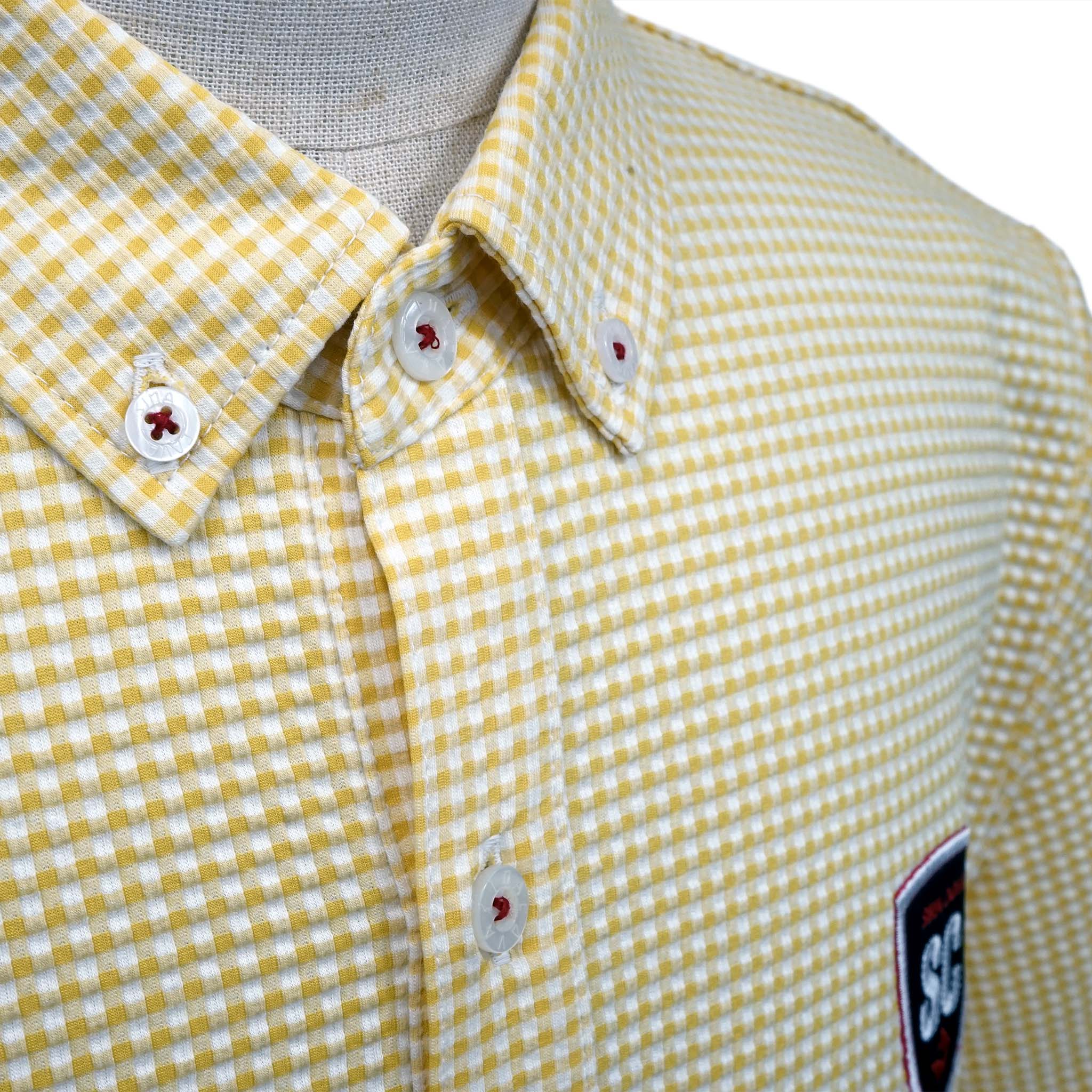 Check pattern short sleeve polo shirt 22150520