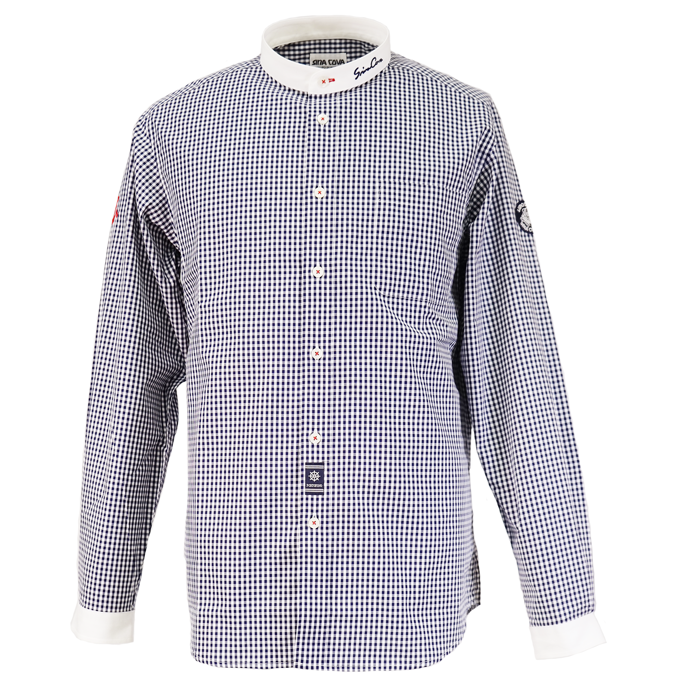 【アウトレット】シナコバ （SINA COVA） バンドカラー 長袖 シャツ 22234010